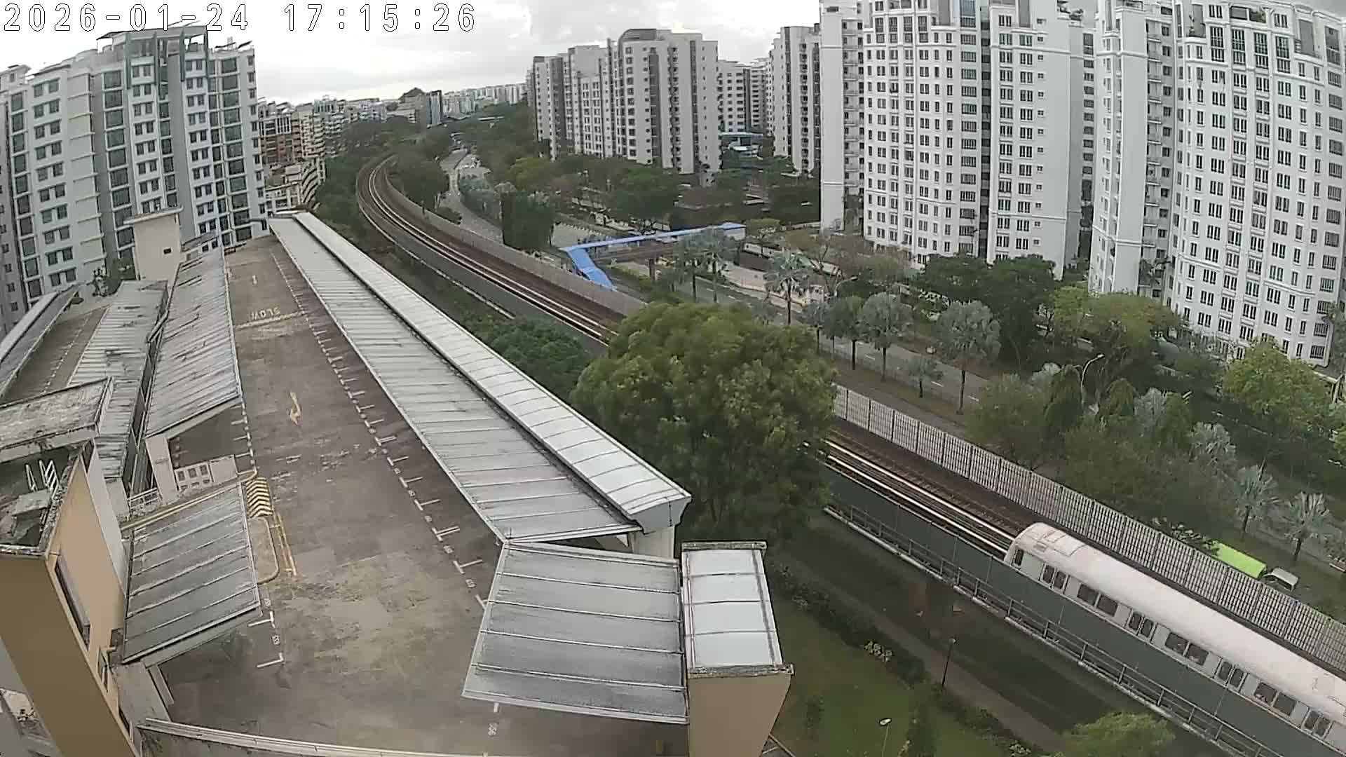 Singapore, Woodlands Avenue 7 & SMRT North South Metro Line Live Cam - Woodlands East, Woodlands, North West Region, Singapore