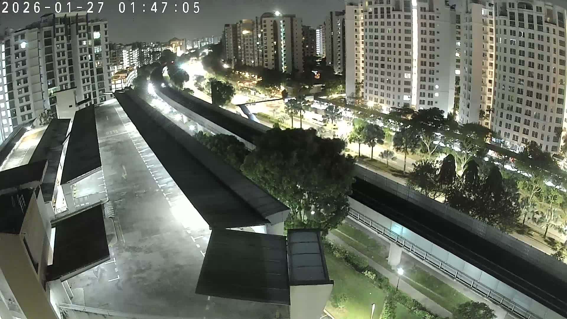 Singapore, Woodlands Avenue 7 & SMRT North South Metro Line Live Cam - Woodlands East, Woodlands, North West Region, Singapore