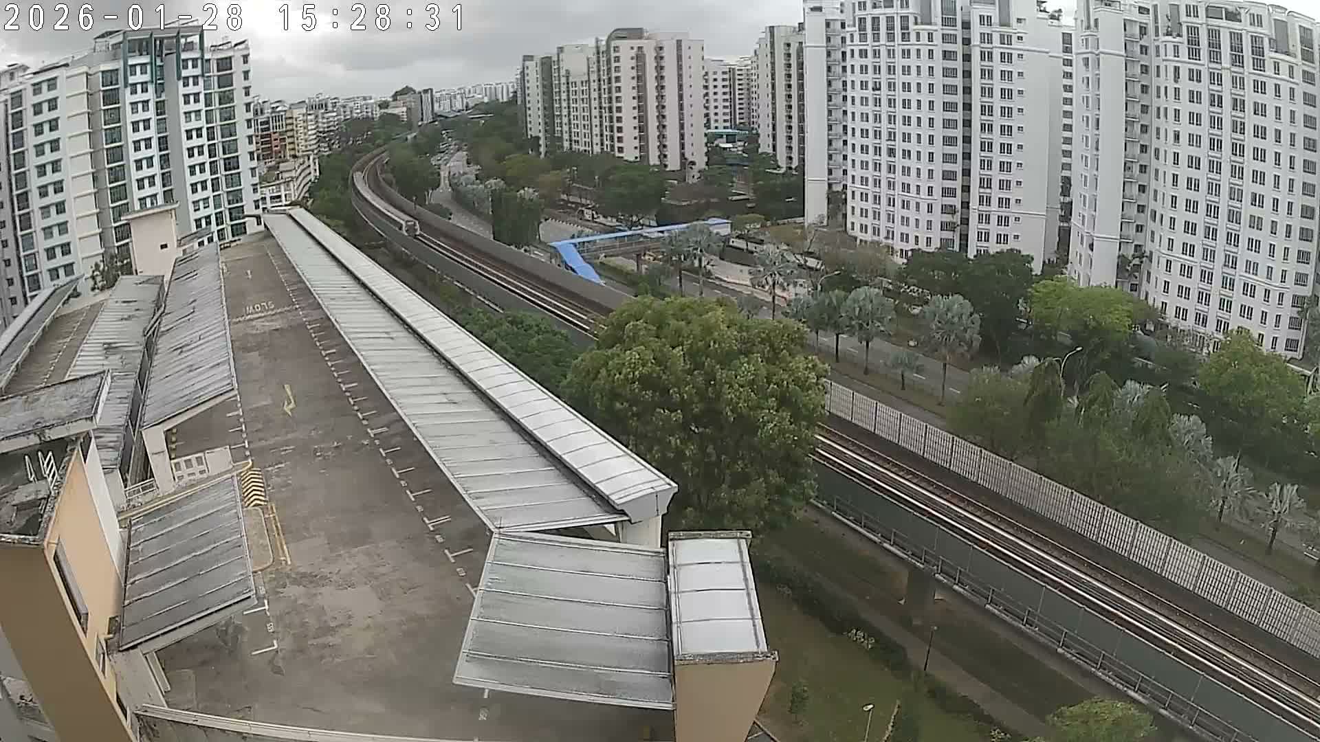 Singapore, Woodlands Avenue 7 & SMRT North South Metro Line Live Cam - Woodlands East, Woodlands, North West Region, Singapore
