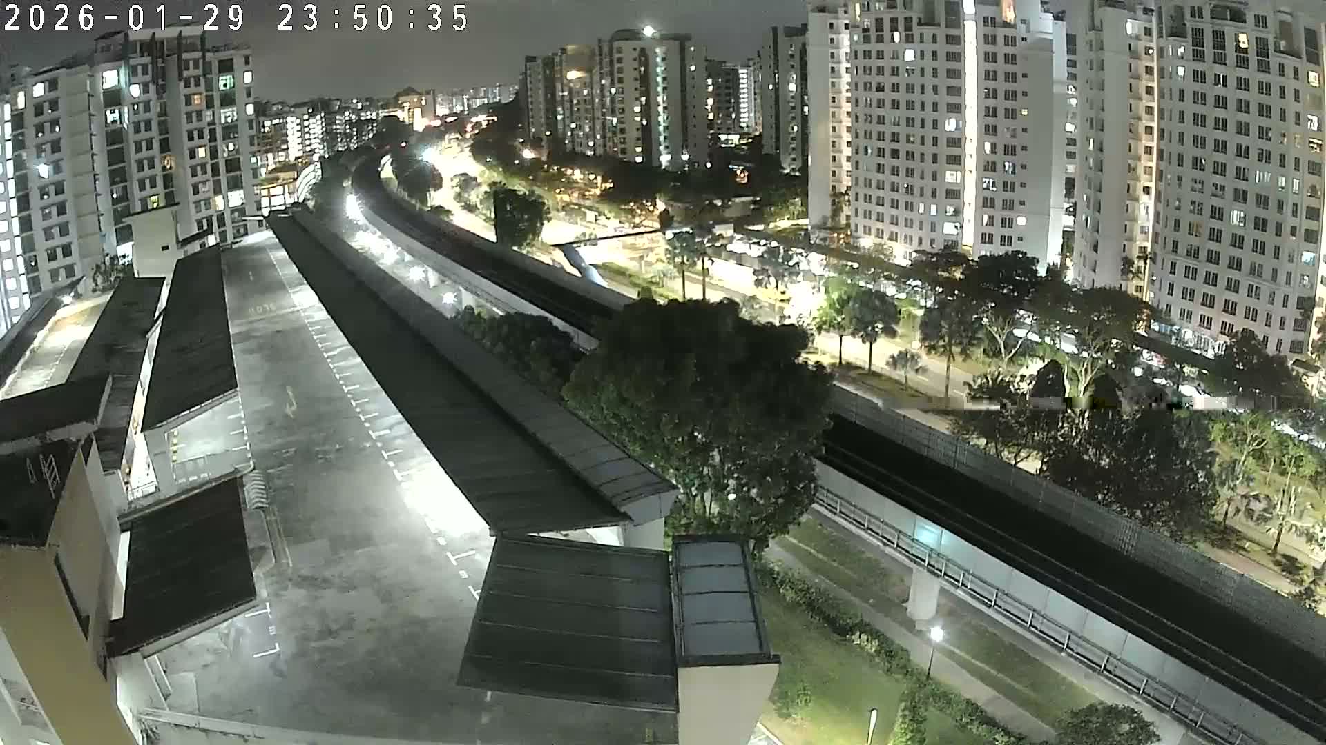 Singapore, Woodlands Avenue 7 & SMRT North South Metro Line Live Cam - Woodlands East, Woodlands, North West Region, Singapore