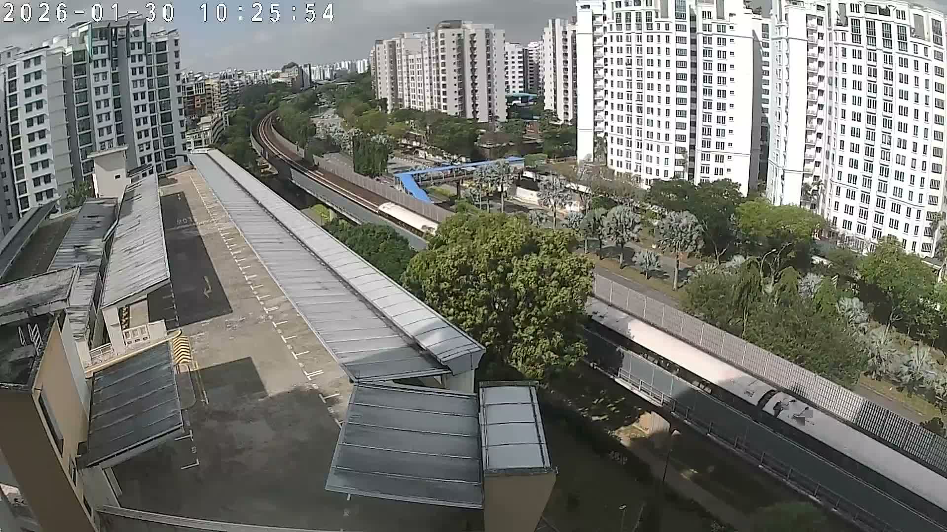 Singapore, Woodlands Avenue 7 & SMRT North South Metro Line Live Cam - Woodlands East, Woodlands, North West Region, Singapore