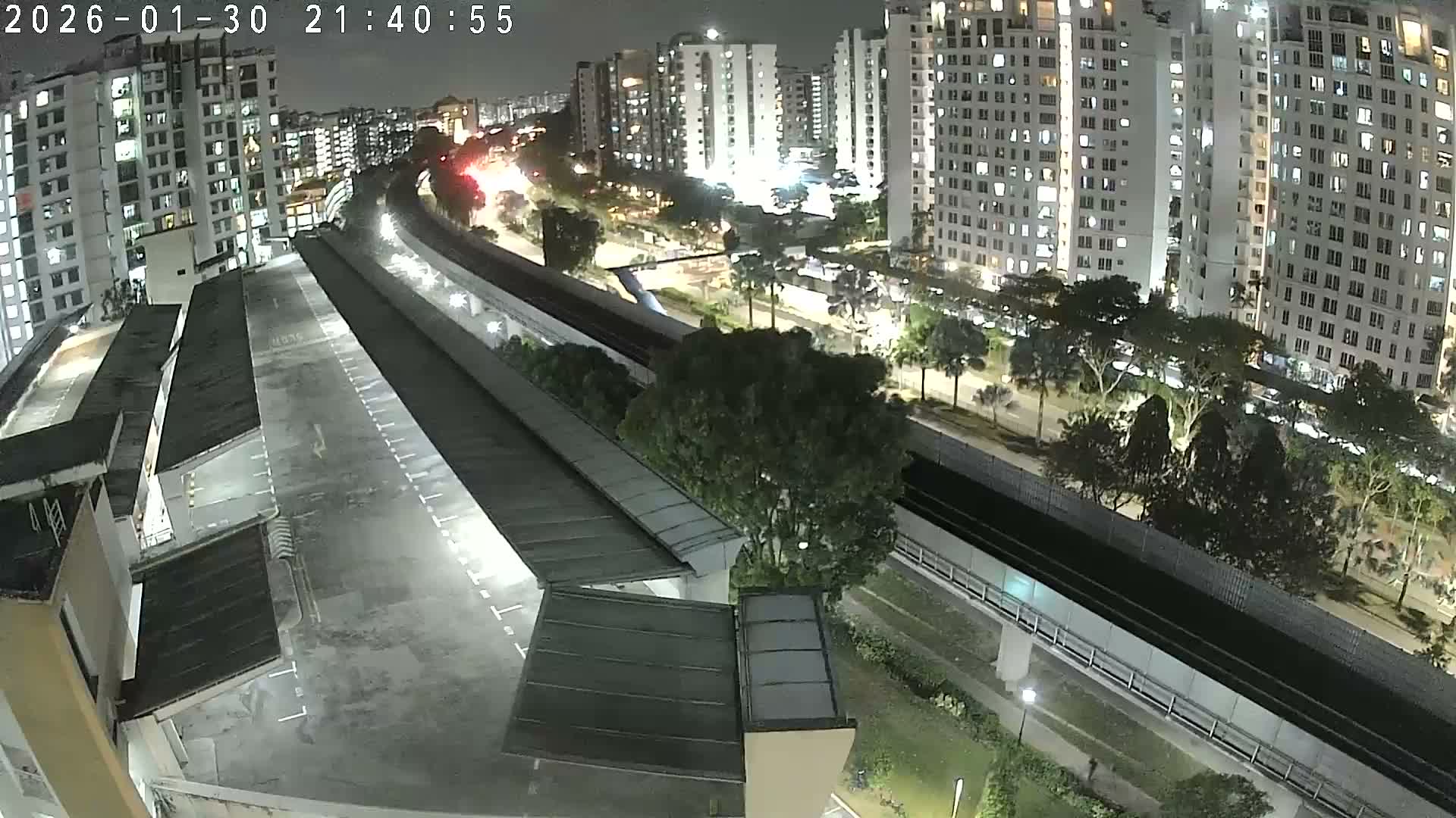 Singapore, Woodlands Avenue 7 & SMRT North South Metro Line Live Cam - Woodlands East, Woodlands, North West Region, Singapore