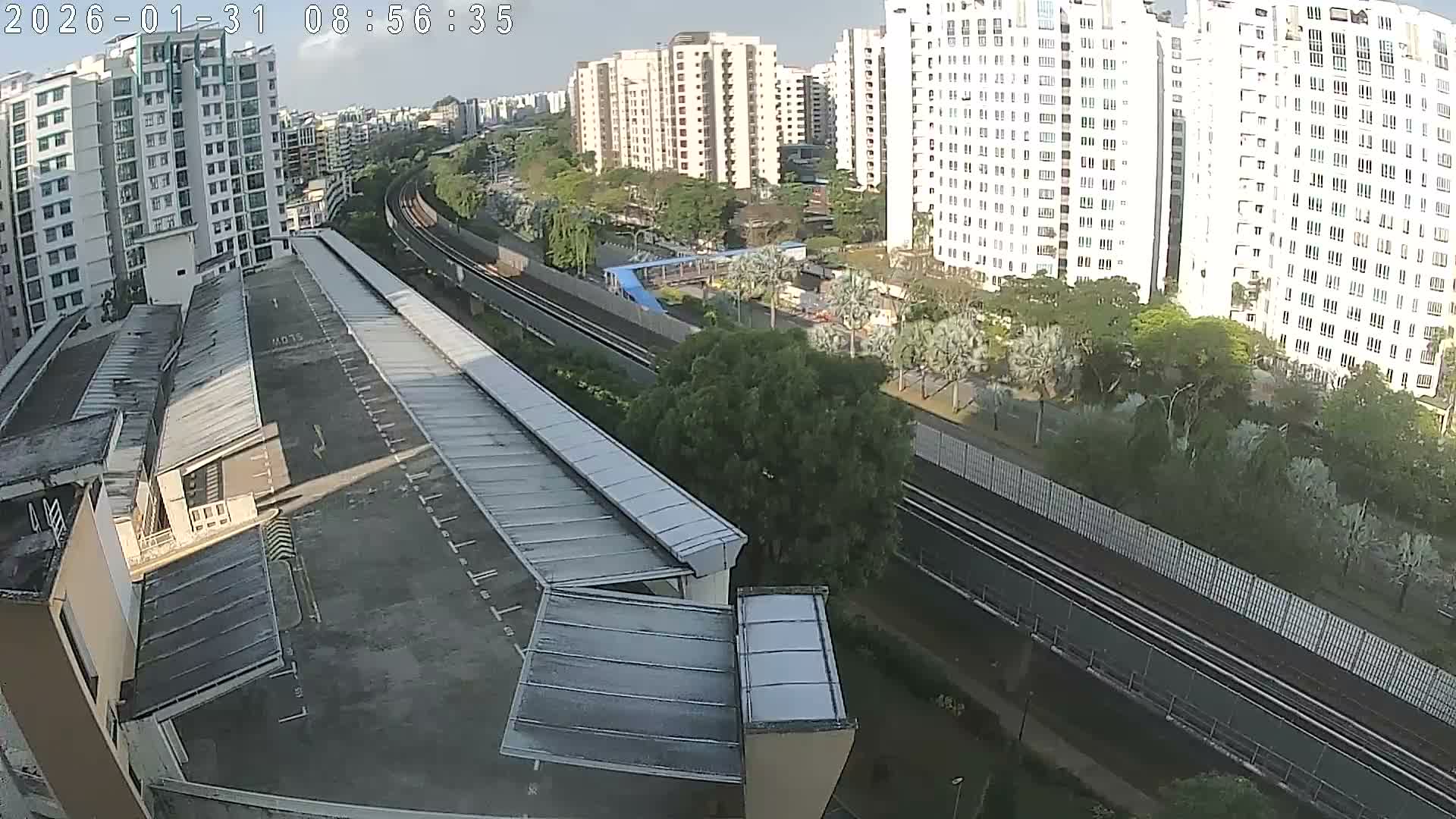Singapore, Woodlands Avenue 7 & SMRT North South Metro Line Live Cam - Woodlands East, Woodlands, North West Region, Singapore
