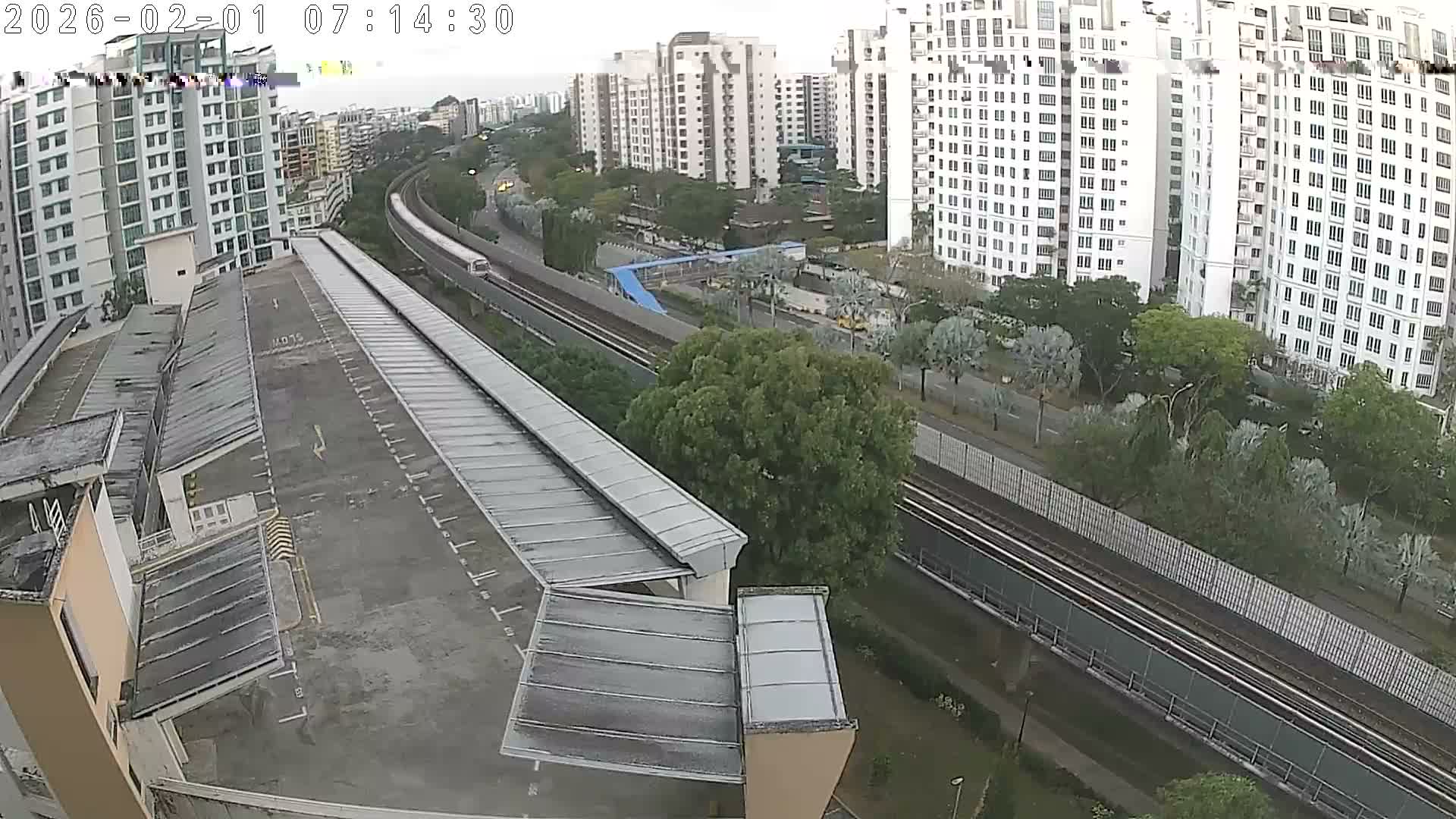 Singapore, Woodlands Avenue 7 & SMRT North South Metro Line Live Cam - Woodlands East, Woodlands, North West Region, Singapore