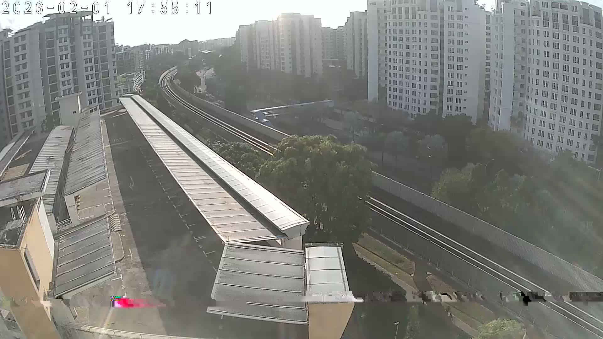 Singapore, Woodlands Avenue 7 & SMRT North South Metro Line Live Cam - Woodlands East, Woodlands, North West Region, Singapore