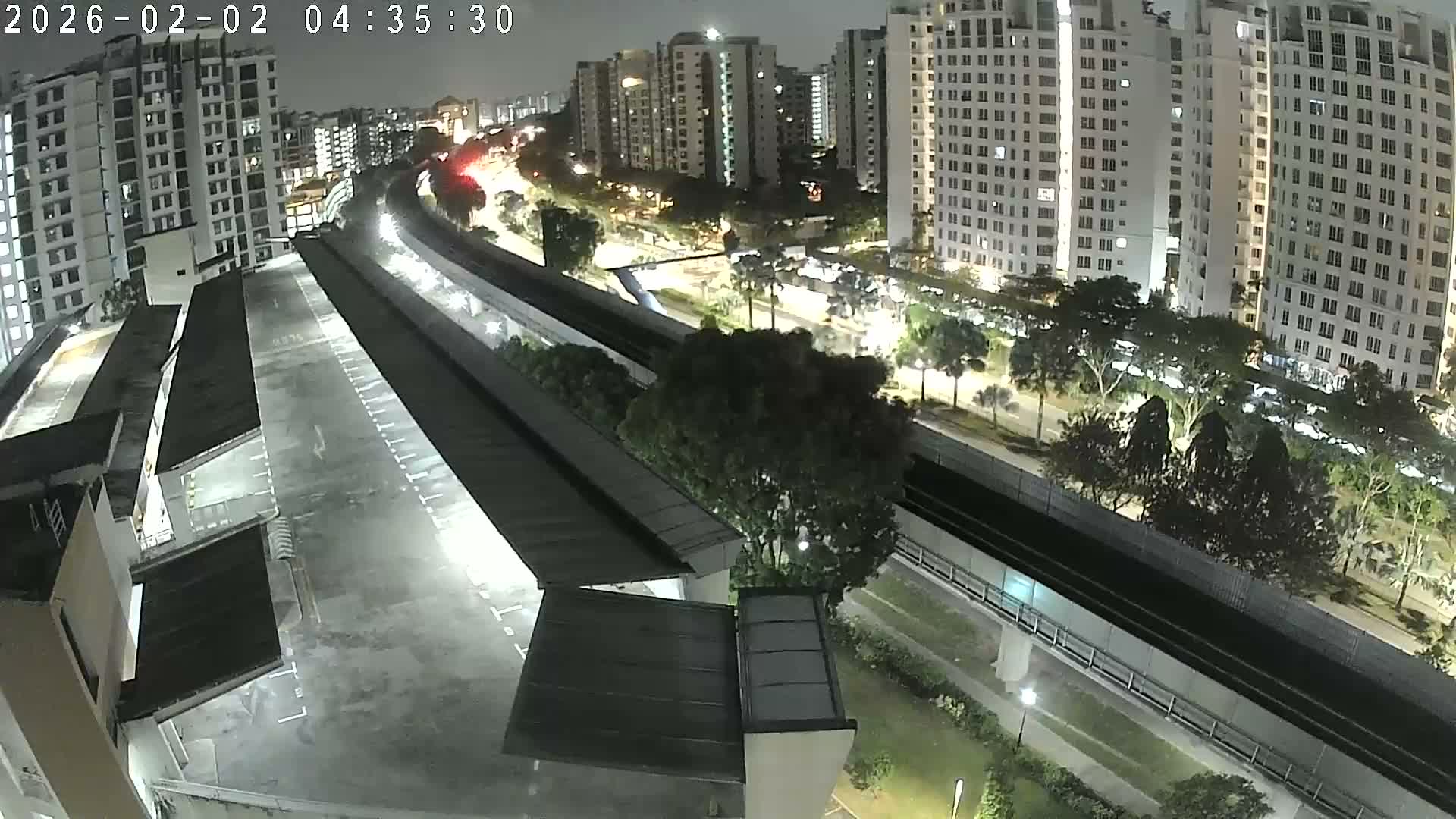 Singapore, Woodlands Avenue 7 & SMRT North South Metro Line Live Cam - Woodlands East, Woodlands, North West Region, Singapore