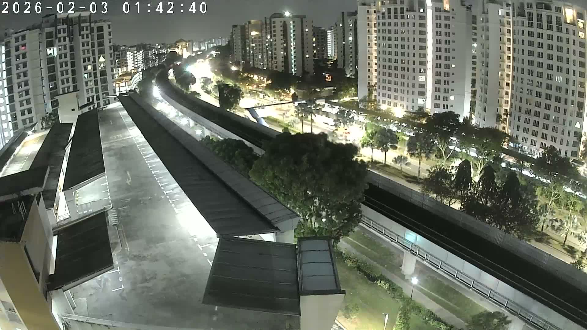Singapore, Woodlands Avenue 7 & SMRT North South Metro Line Live Cam - Woodlands East, Woodlands, North West Region, Singapore