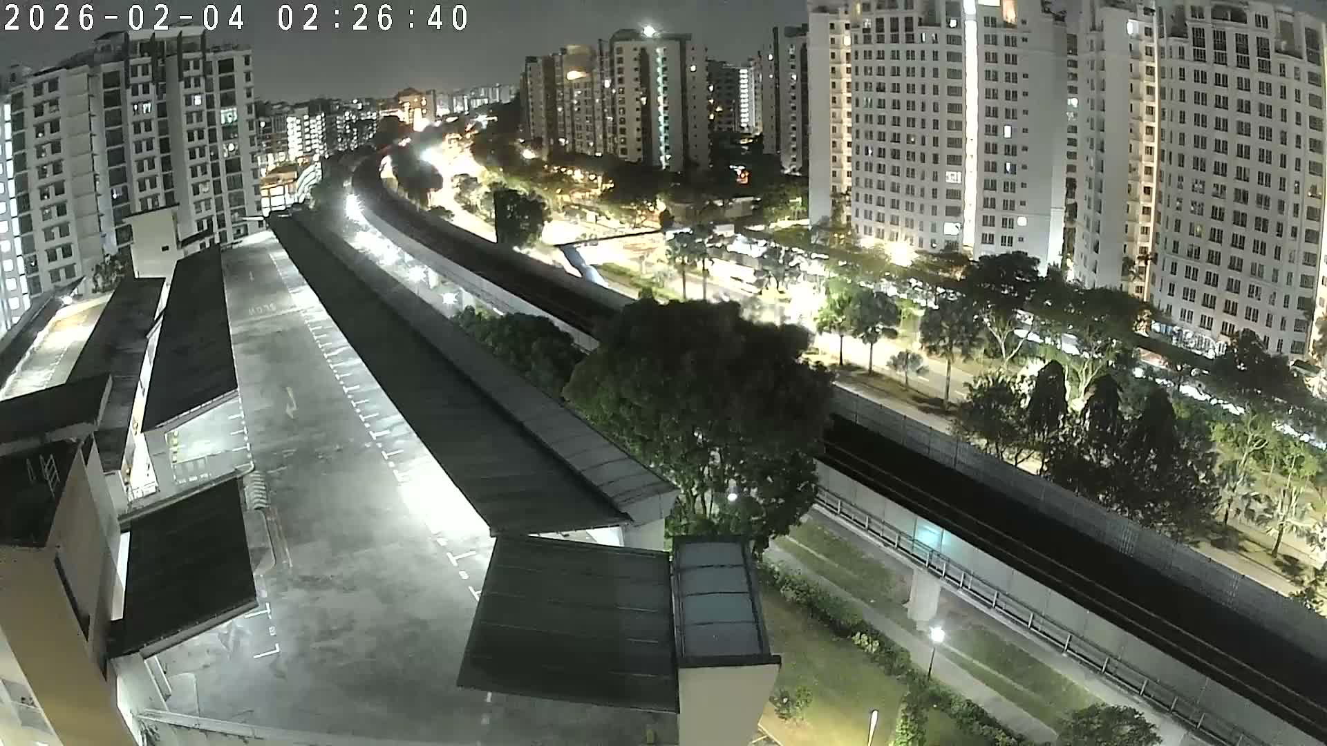 Singapore, Woodlands Avenue 7 & SMRT North South Metro Line Live Cam - Woodlands East, Woodlands, North West Region, Singapore