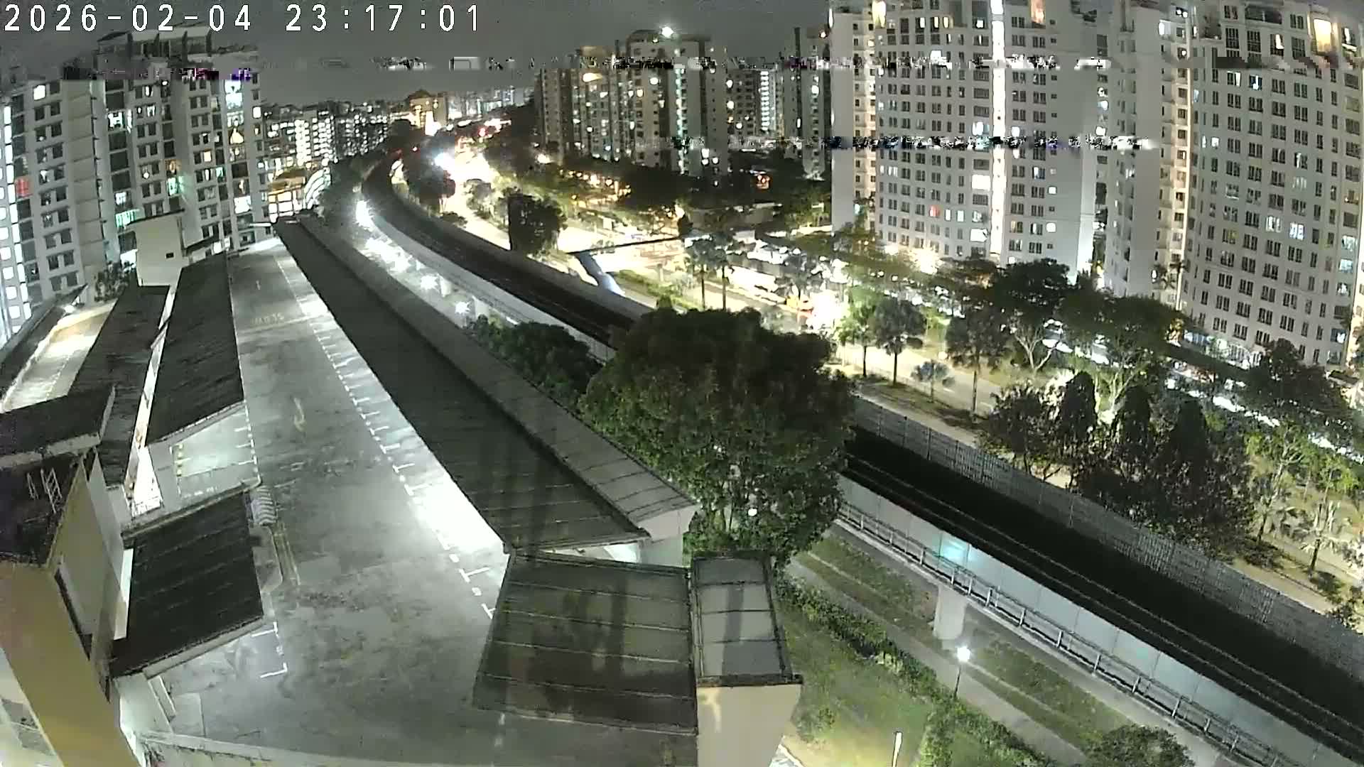 Singapore, Woodlands Avenue 7 & SMRT North South Metro Line Live Cam - Woodlands East, Woodlands, North West Region, Singapore