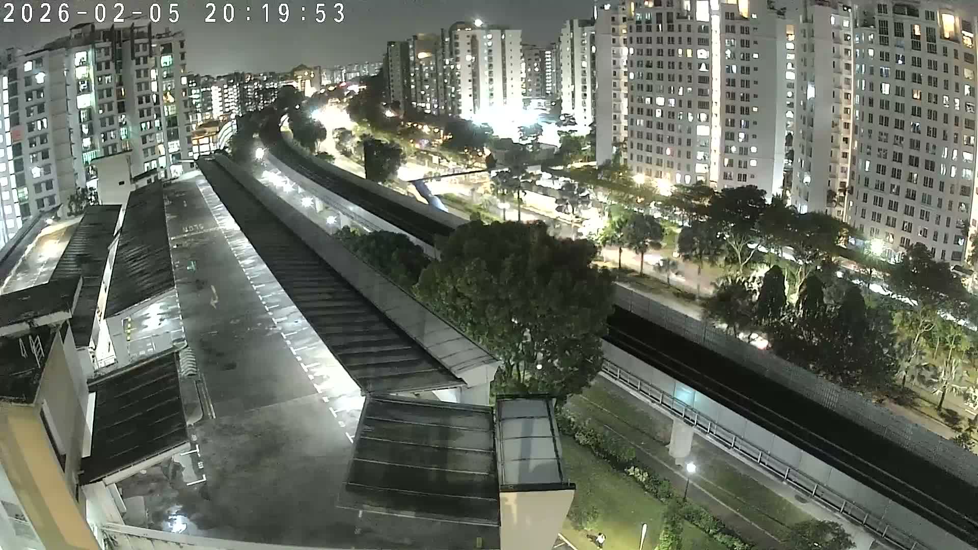 Singapore, Woodlands Avenue 7 & SMRT North South Metro Line Live Cam - Woodlands East, Woodlands, North West Region, Singapore