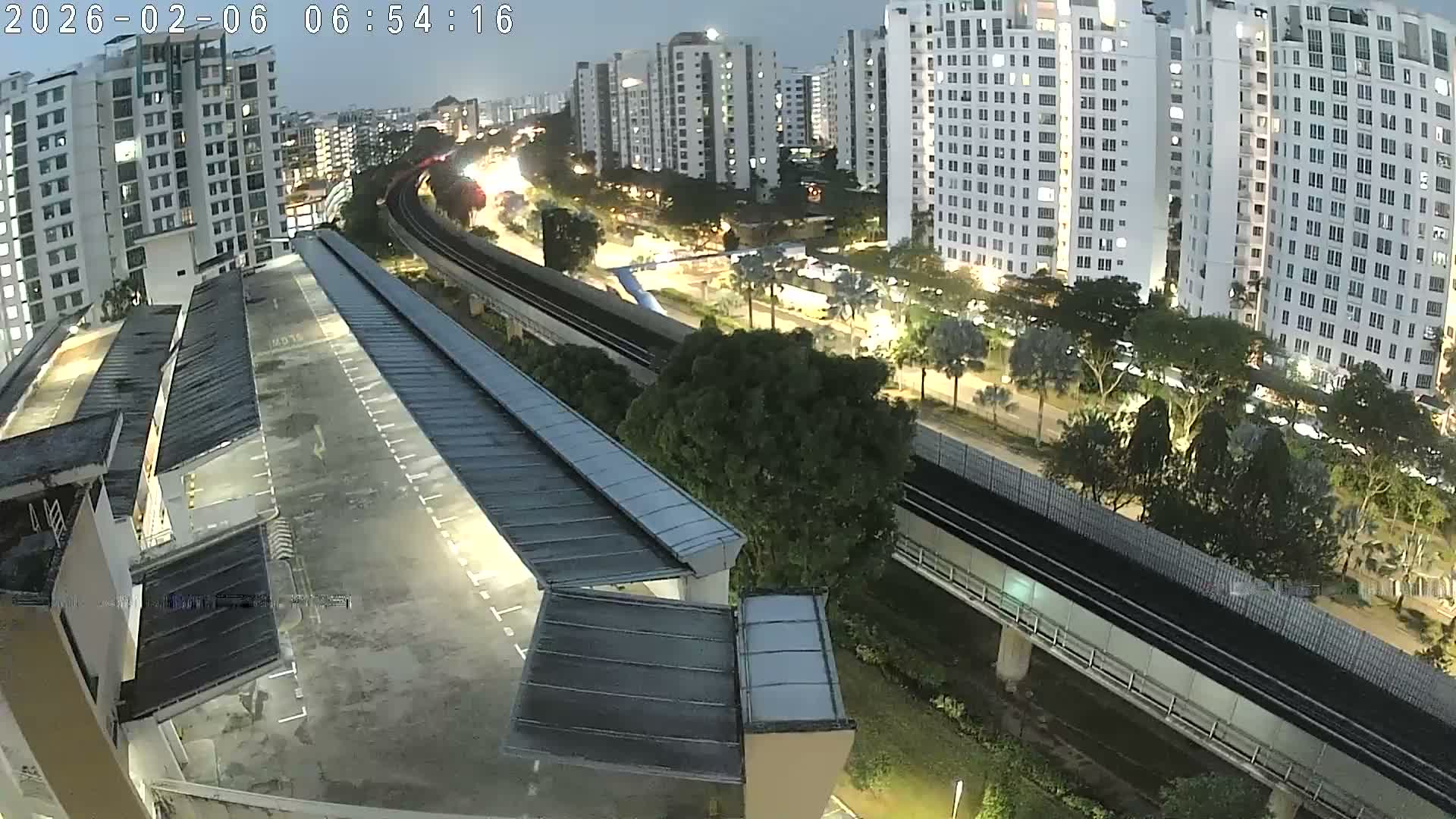 Singapore, Woodlands Avenue 7 & SMRT North South Metro Line Live Cam - Woodlands East, Woodlands, North West Region, Singapore