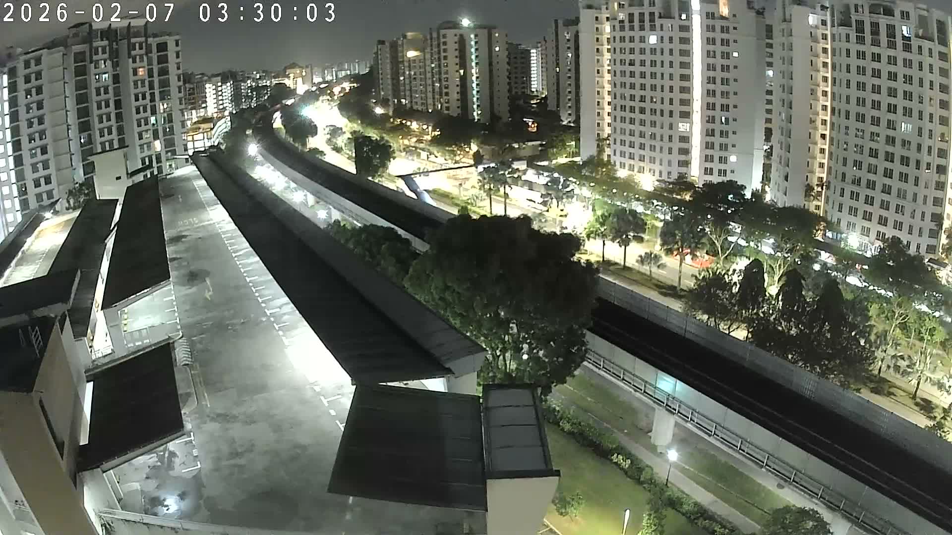 Singapore, Woodlands Avenue 7 & SMRT North South Metro Line Live Cam - Woodlands East, Woodlands, North West Region, Singapore