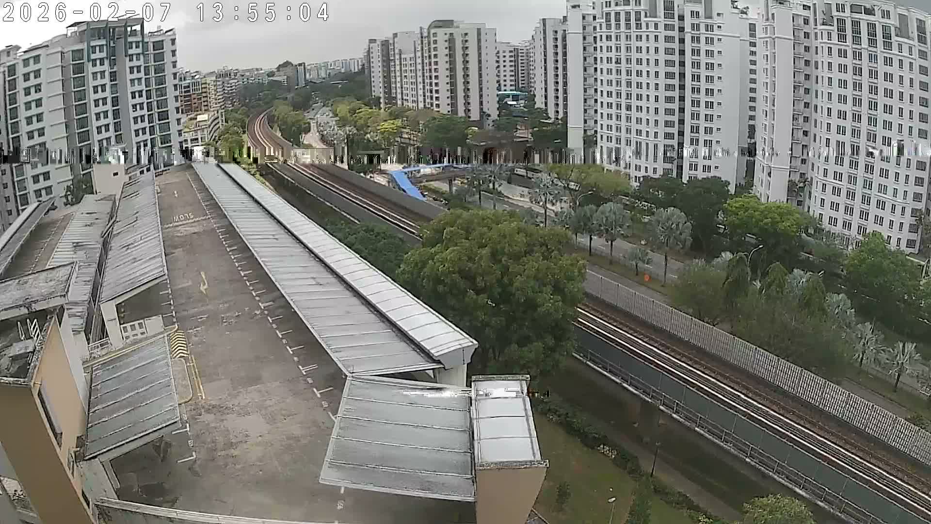 Singapore, Woodlands Avenue 7 & SMRT North South Metro Line Live Cam - Woodlands East, Woodlands, North West Region, Singapore