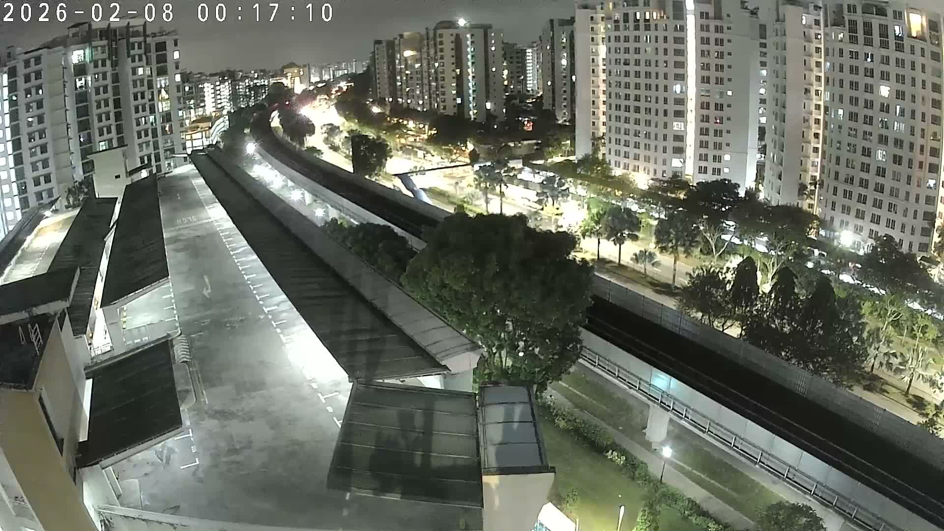Singapore, Woodlands Avenue 7 & SMRT North South Metro Line Live Cam - Woodlands East, Woodlands, North West Region, Singapore