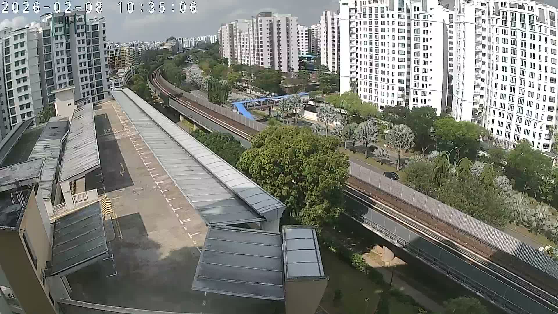 Singapore, Woodlands Avenue 7 & SMRT North South Metro Line Live Cam - Woodlands East, Woodlands, North West Region, Singapore