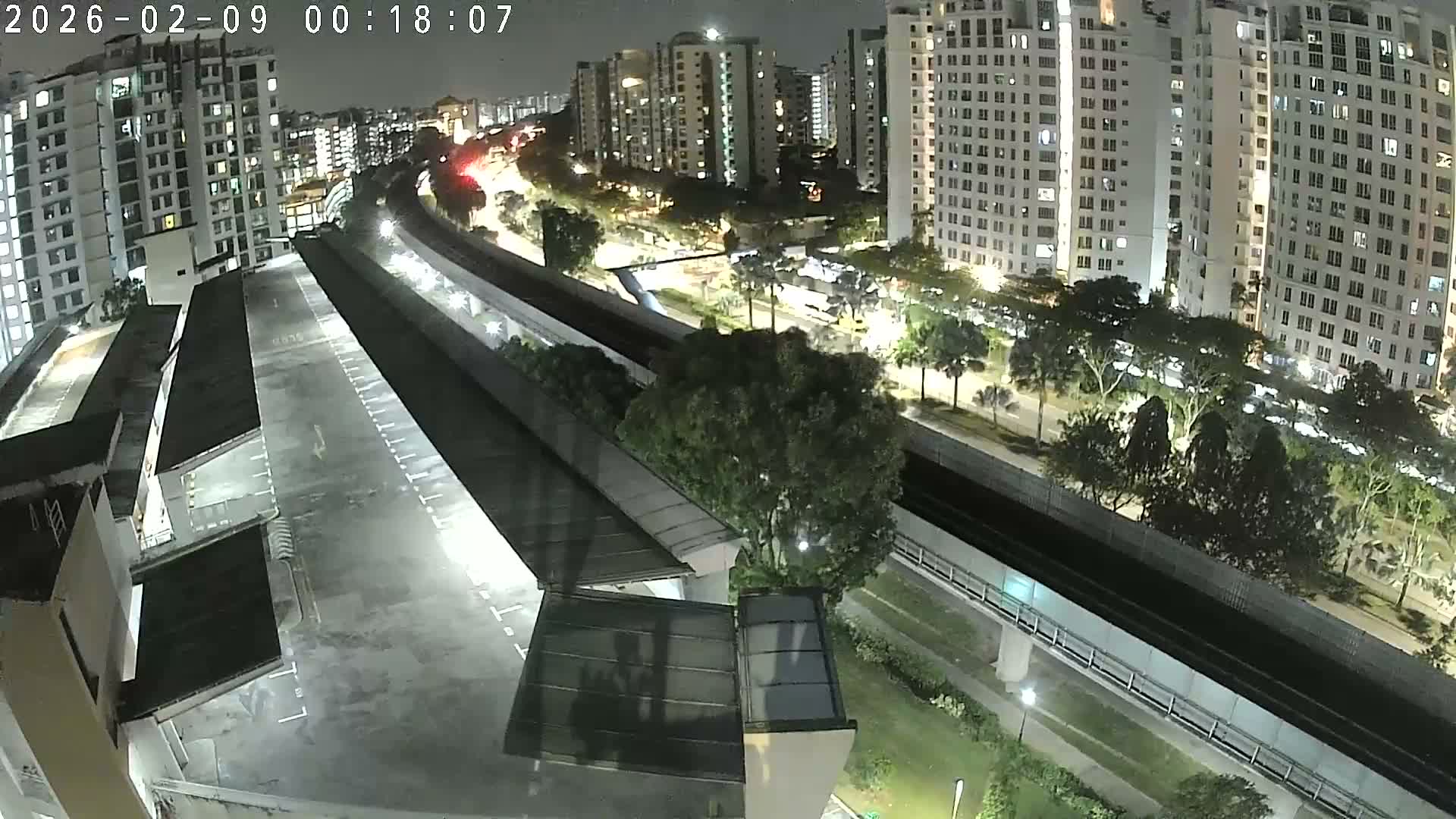 Singapore, Woodlands Avenue 7 & SMRT North South Metro Line Live Cam - Woodlands East, Woodlands, North West Region, Singapore