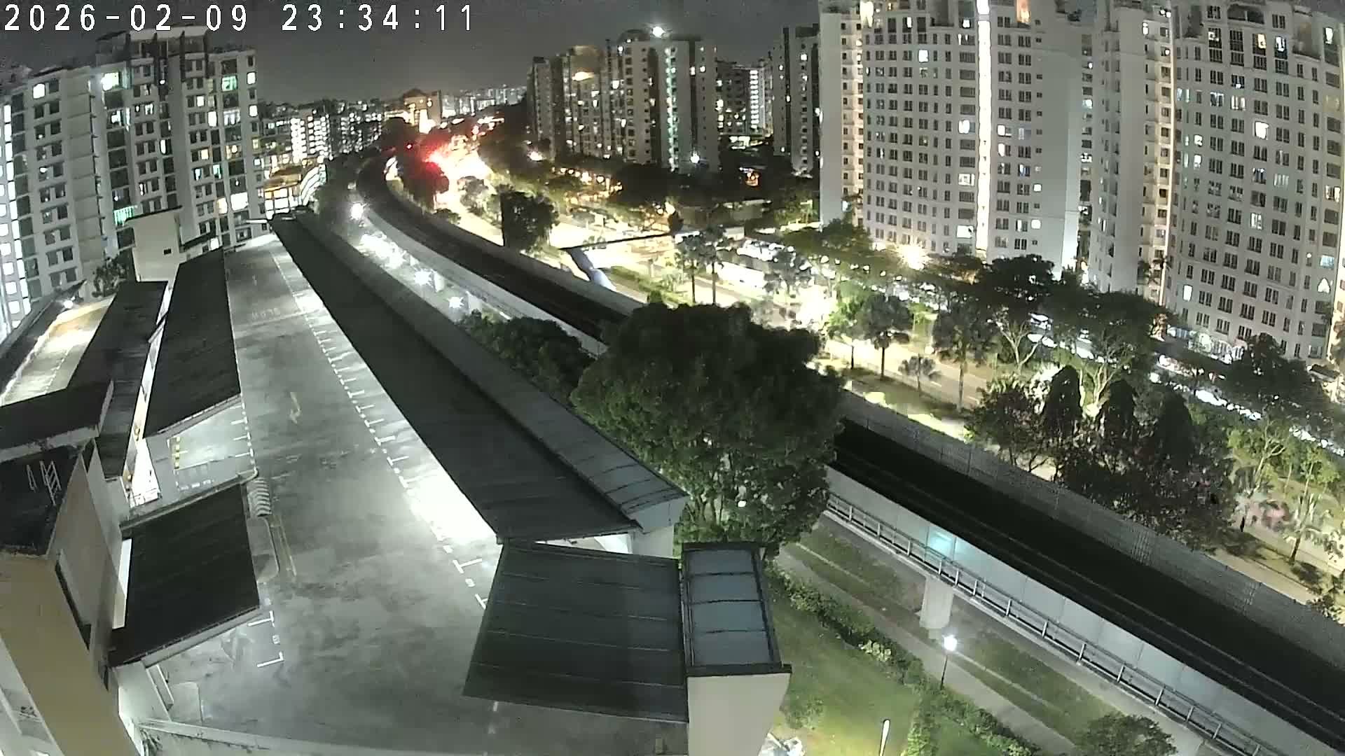 Singapore, Woodlands Avenue 7 & SMRT North South Metro Line Live Cam - Woodlands East, Woodlands, North West Region, Singapore