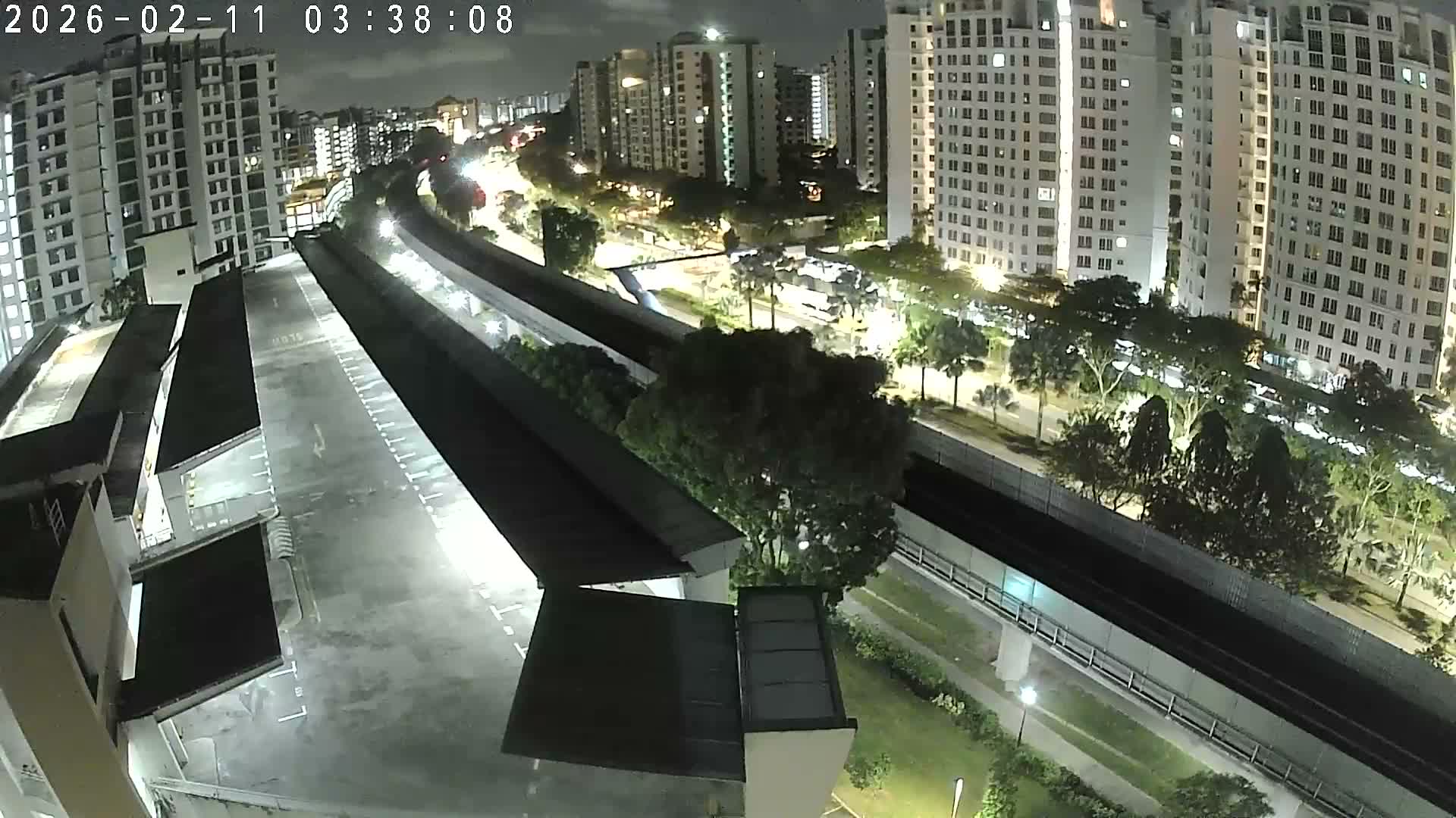 Singapore, Woodlands Avenue 7 & SMRT North South Metro Line Live Cam - Woodlands East, Woodlands, North West Region, Singapore