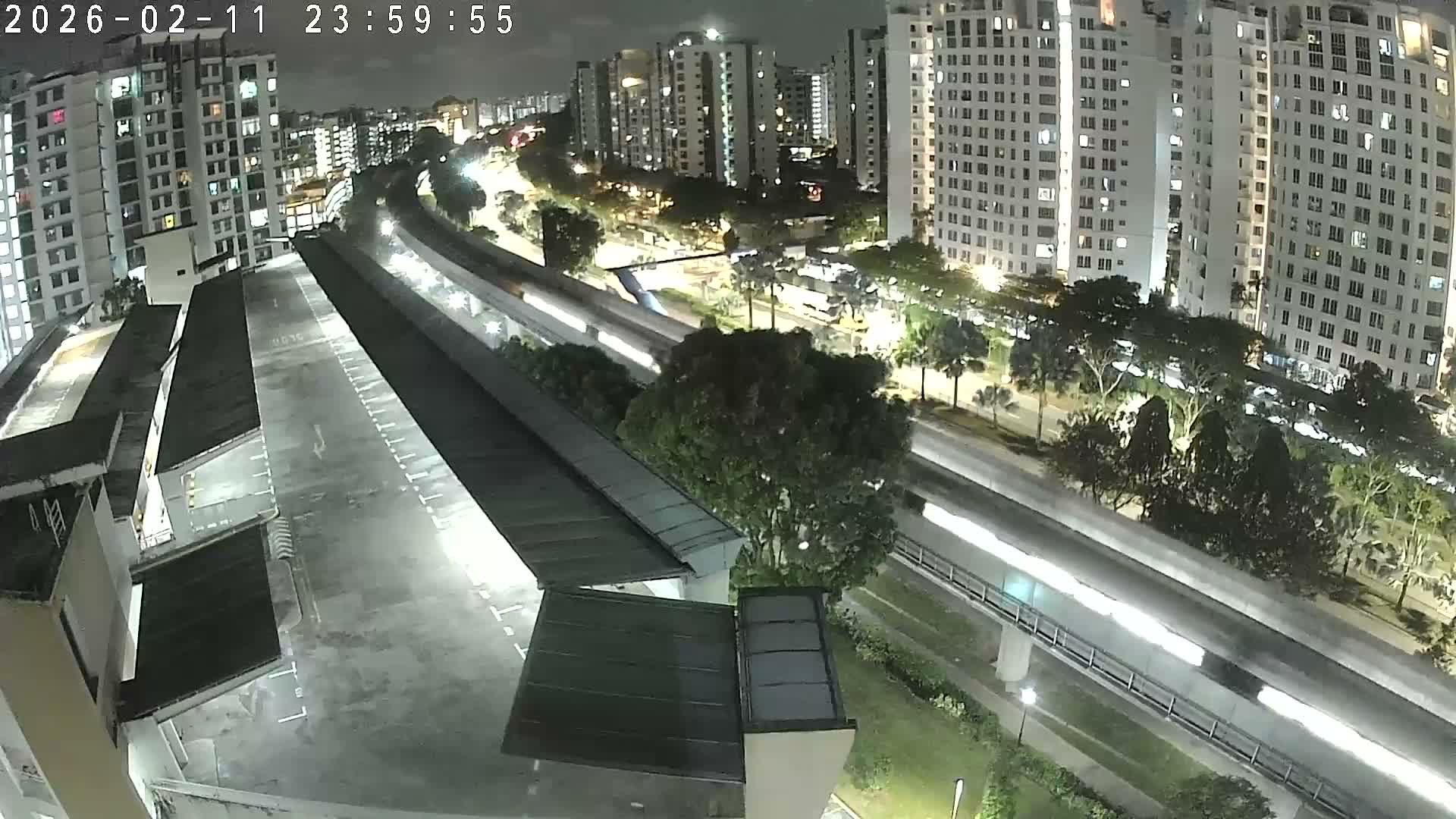 Singapore, Woodlands Avenue 7 & SMRT North South Metro Line Live Cam - Woodlands East, Woodlands, North West Region, Singapore
