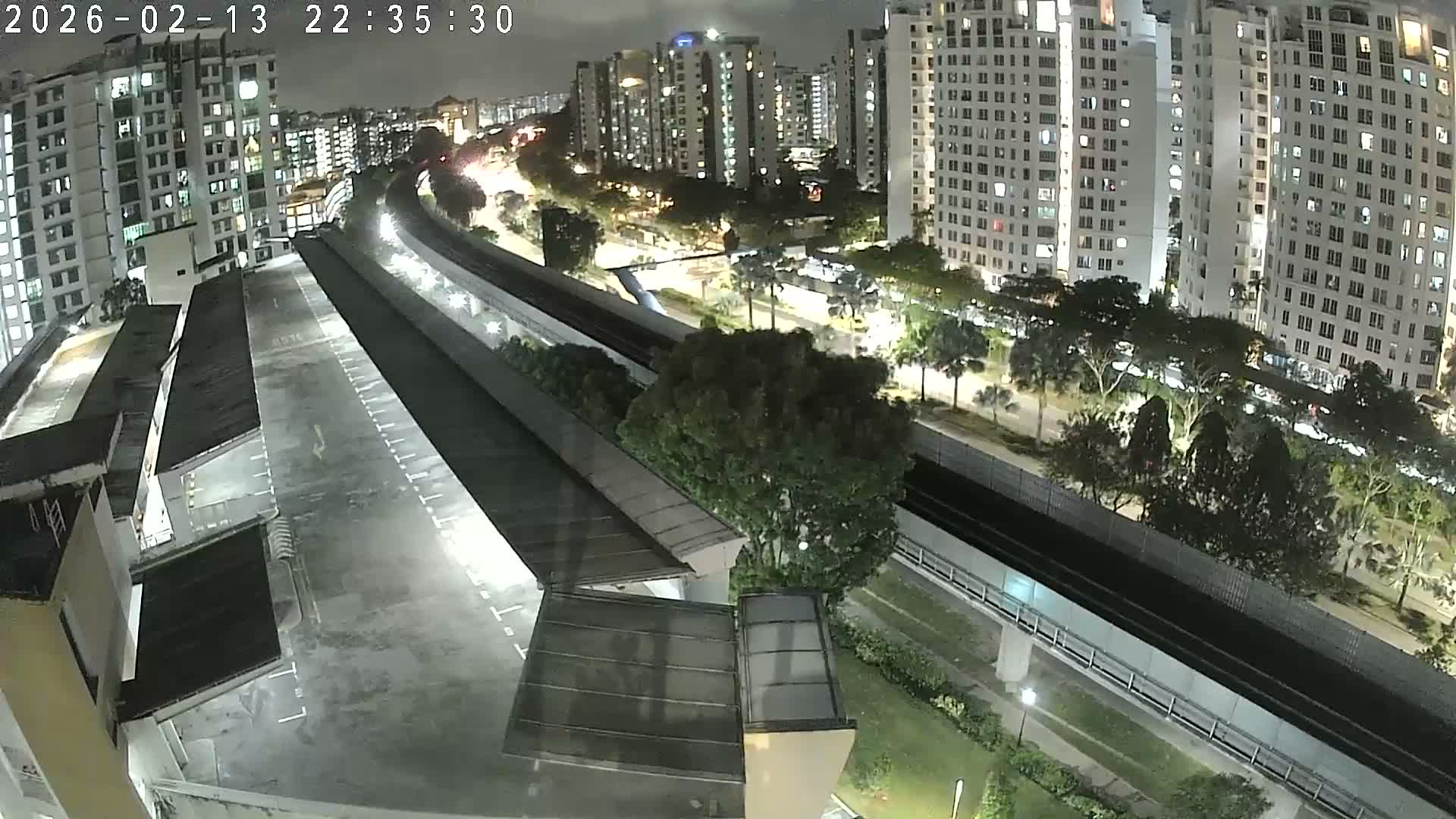 Singapore, Woodlands Avenue 7 & SMRT North South Metro Line Live Cam - Woodlands East, Woodlands, North West Region, Singapore