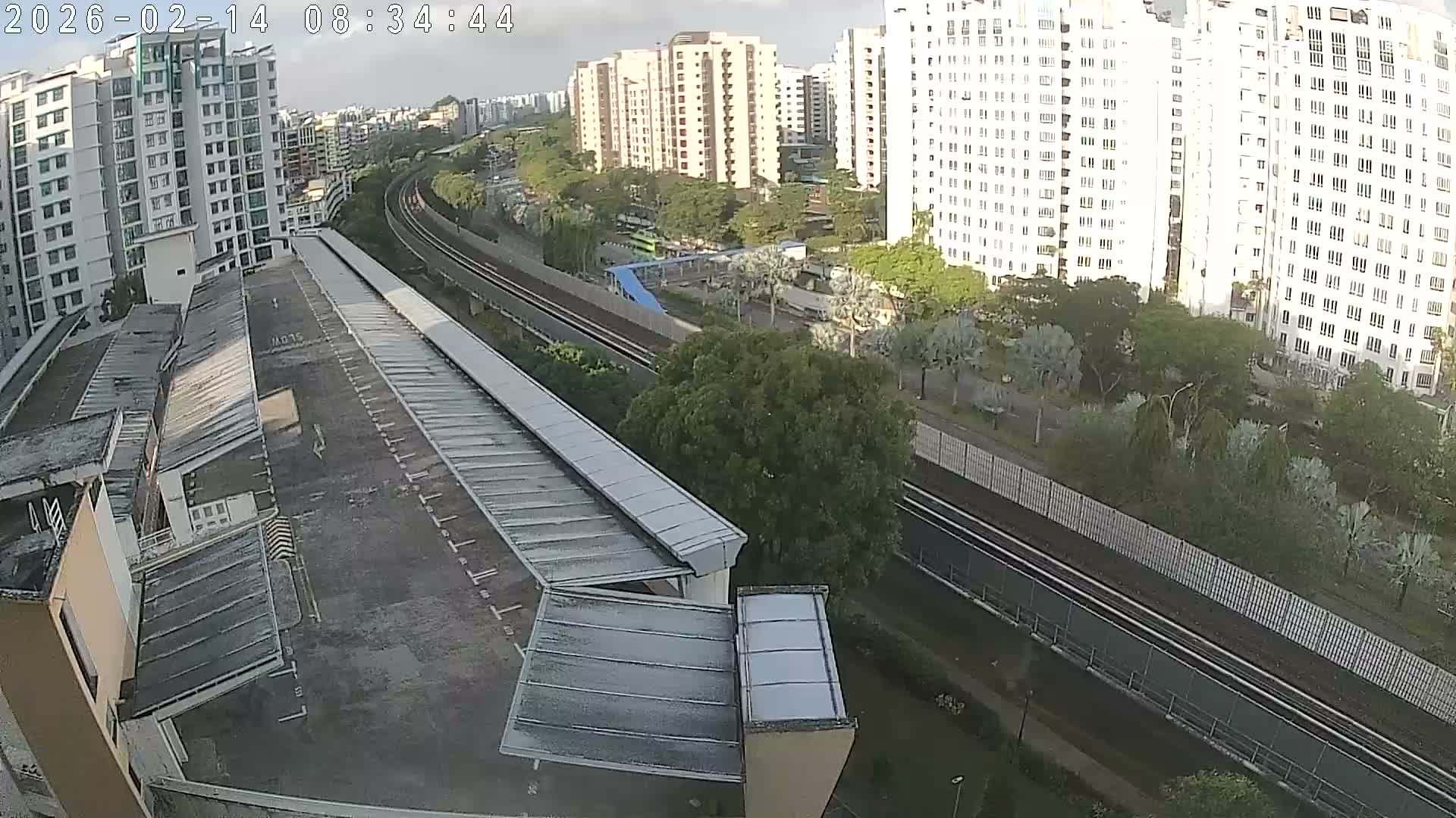 Singapore, Woodlands Avenue 7 & SMRT North South Metro Line Live Cam - Woodlands East, Woodlands, North West Region, Singapore