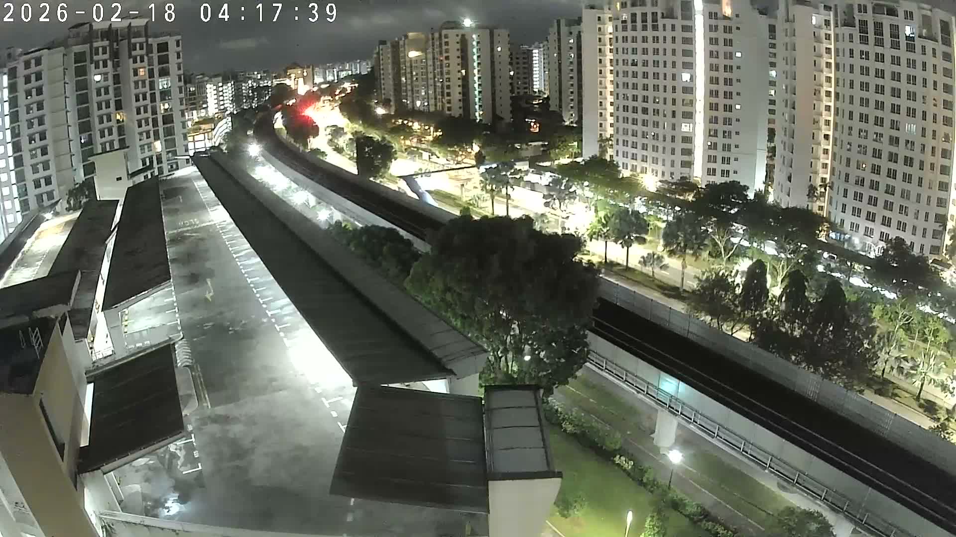 Singapore, Woodlands Avenue 7 & SMRT North South Metro Line Live Cam - Woodlands East, Woodlands, North West Region, Singapore