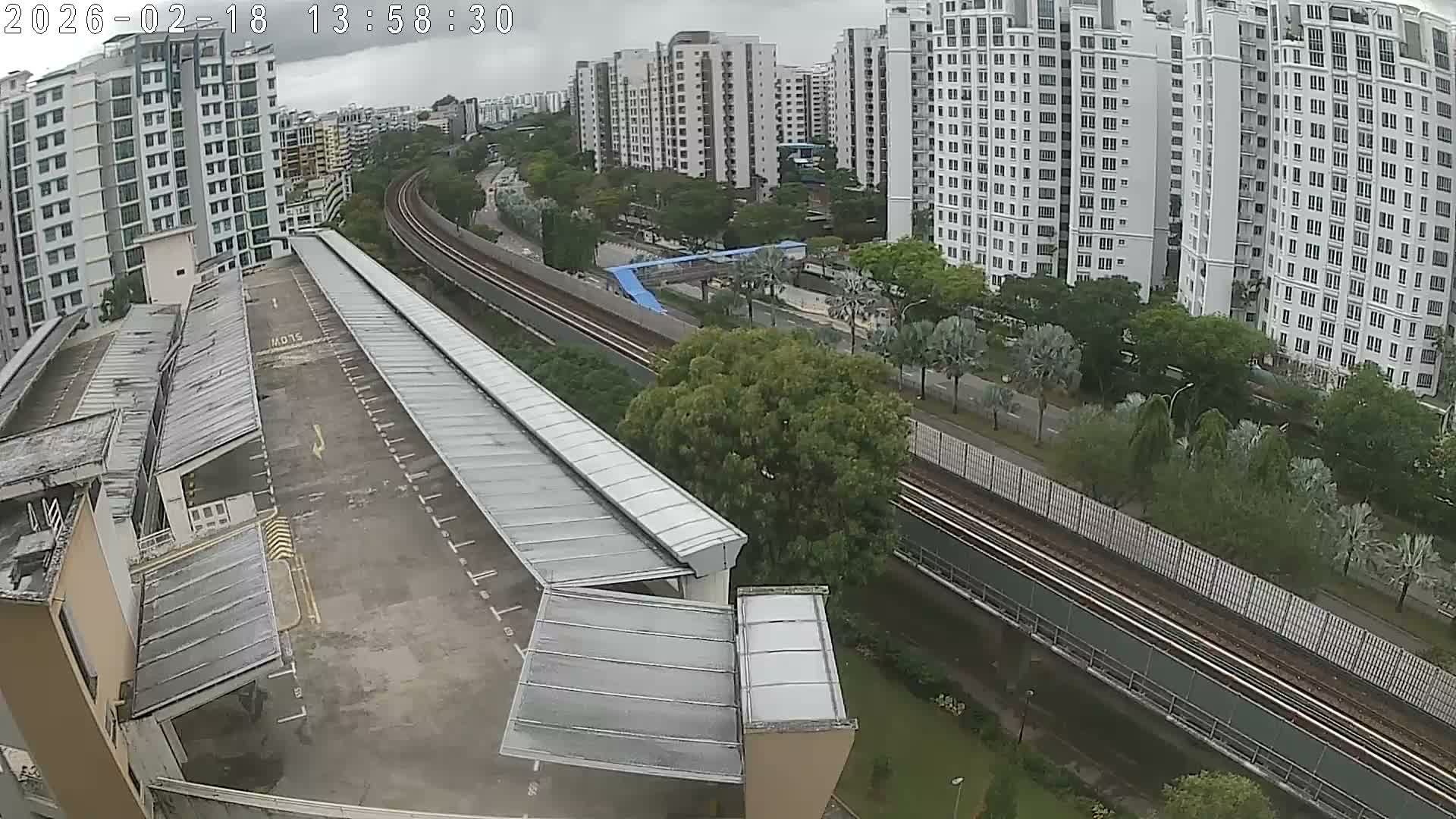 Singapore, Woodlands Avenue 7 & SMRT North South Metro Line Live Cam - Woodlands East, Woodlands, North West Region, Singapore
