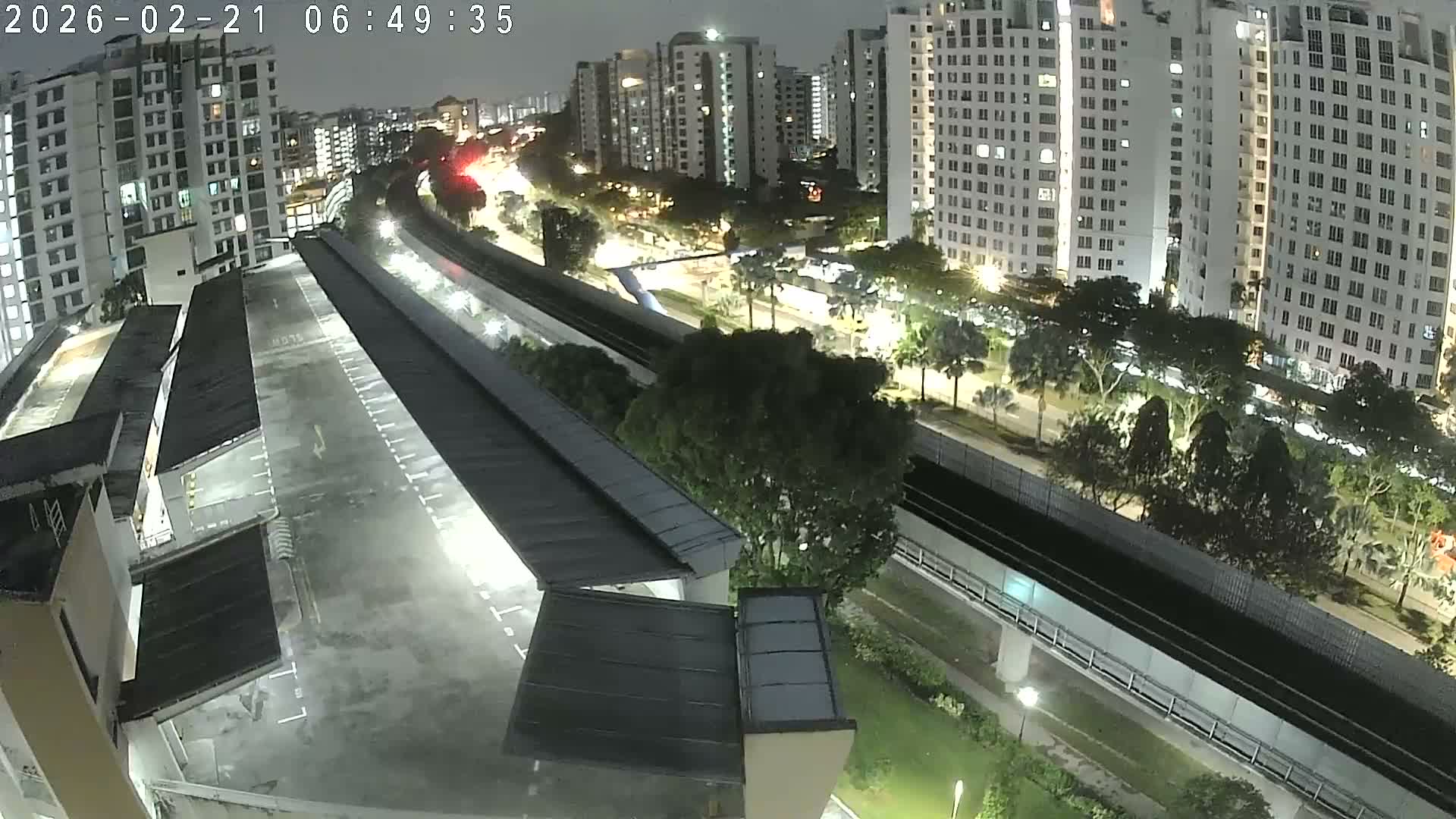 Singapore, Woodlands Avenue 7 & SMRT North South Metro Line Live Cam - Woodlands East, Woodlands, North West Region, Singapore