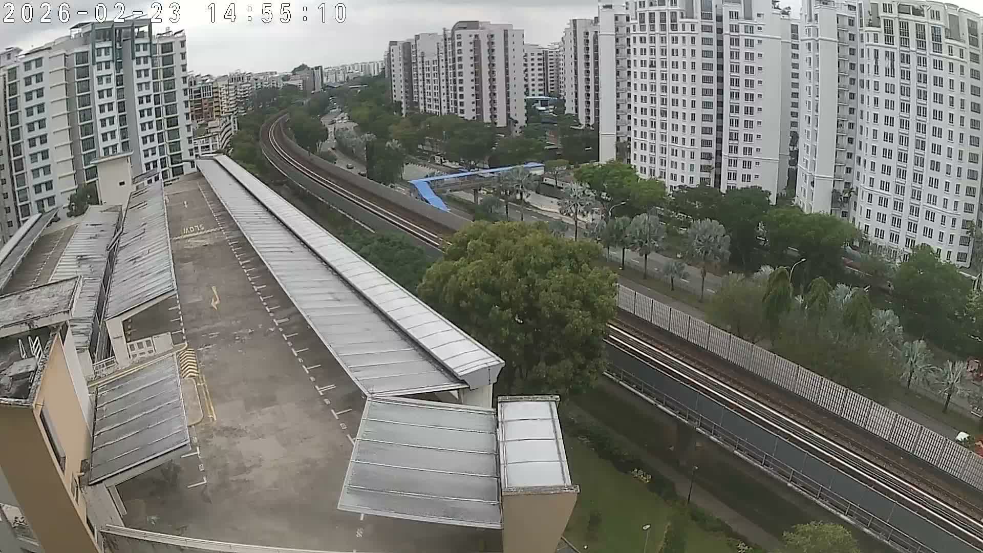 Singapore, Woodlands Avenue 7 & SMRT North South Metro Line Live Cam - Woodlands East, Woodlands, North West Region, Singapore
