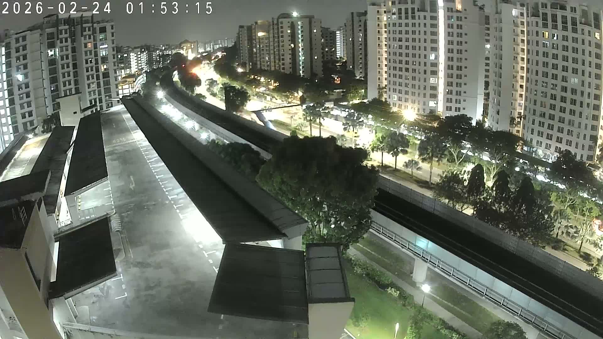 Singapore, Woodlands Avenue 7 & SMRT North South Metro Line Live Cam - Woodlands East, Woodlands, North West Region, Singapore