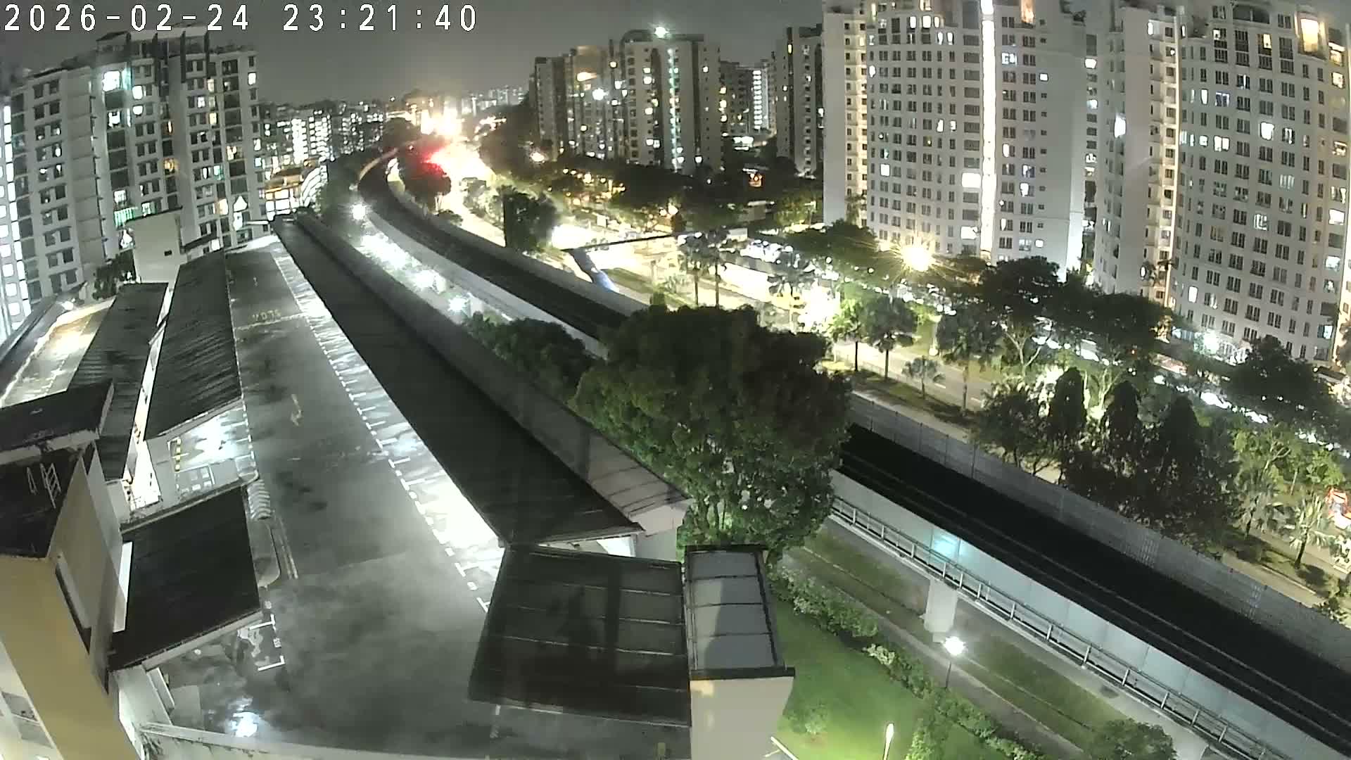 Singapore, Woodlands Avenue 7 & SMRT North South Metro Line Live Cam - Woodlands East, Woodlands, North West Region, Singapore