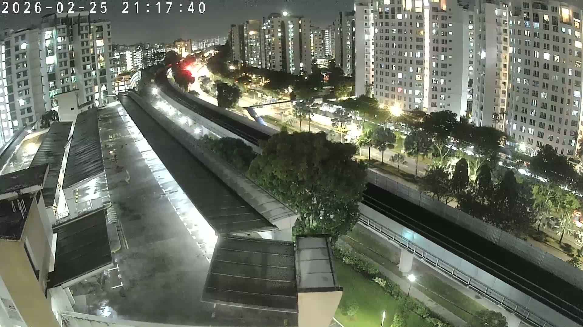 Singapore, Woodlands Avenue 7 & SMRT North South Metro Line Live Cam - Woodlands East, Woodlands, North West Region, Singapore