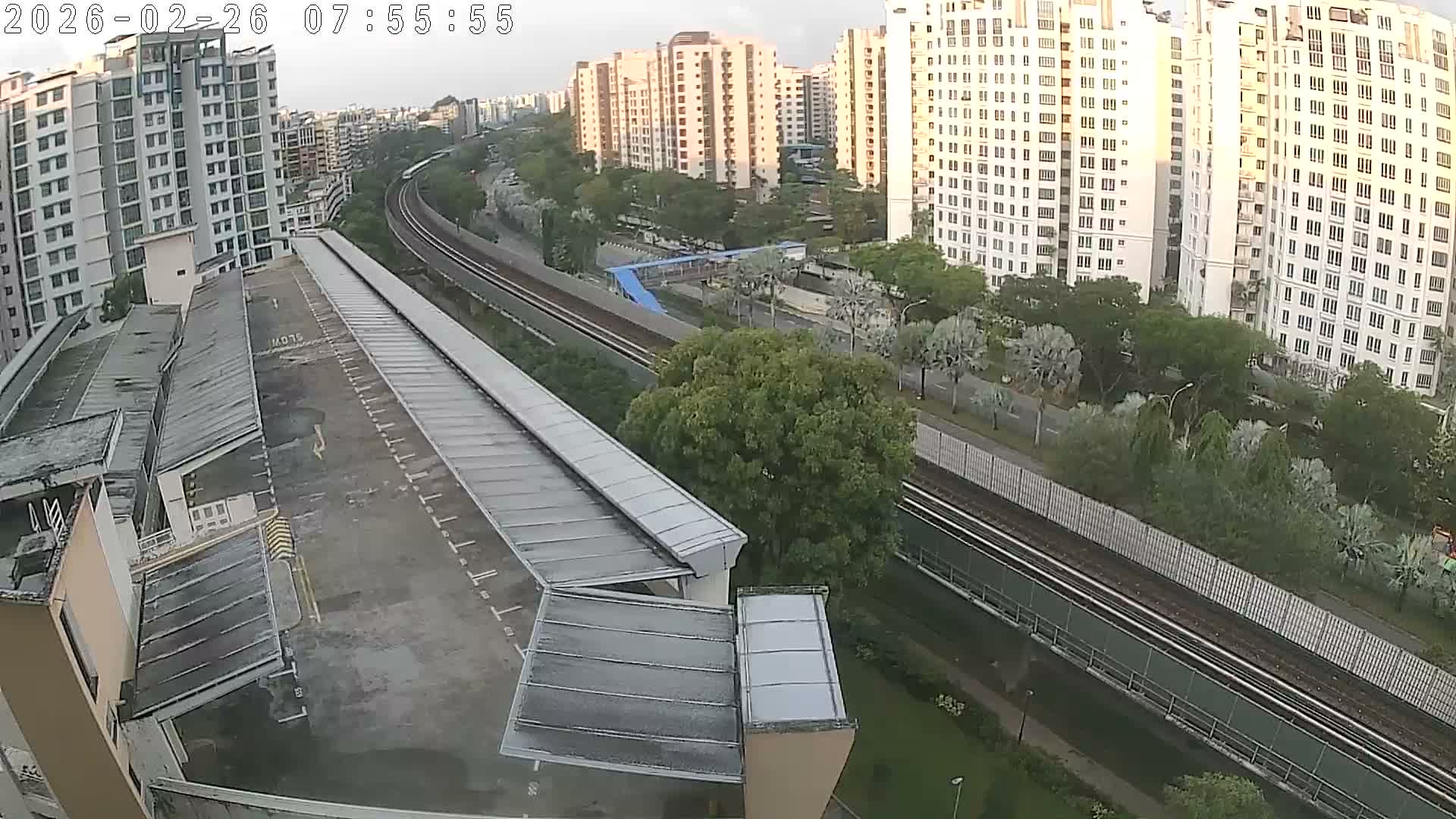 Singapore, Woodlands Avenue 7 & SMRT North South Metro Line Live Cam - Woodlands East, Woodlands, North West Region, Singapore