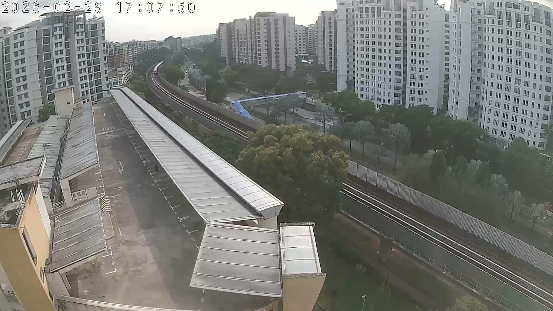 Singapore, Woodlands Avenue 7 & SMRT North South Metro Line Live Cam - Woodlands East, Woodlands, North West Region, Singapore