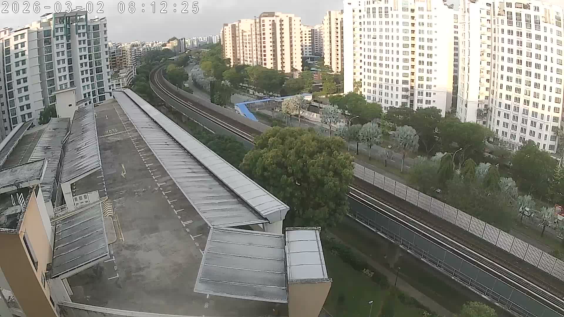 Singapore, Woodlands Avenue 7 & SMRT North South Metro Line Live Cam - Woodlands East, Woodlands, North West Region, Singapore