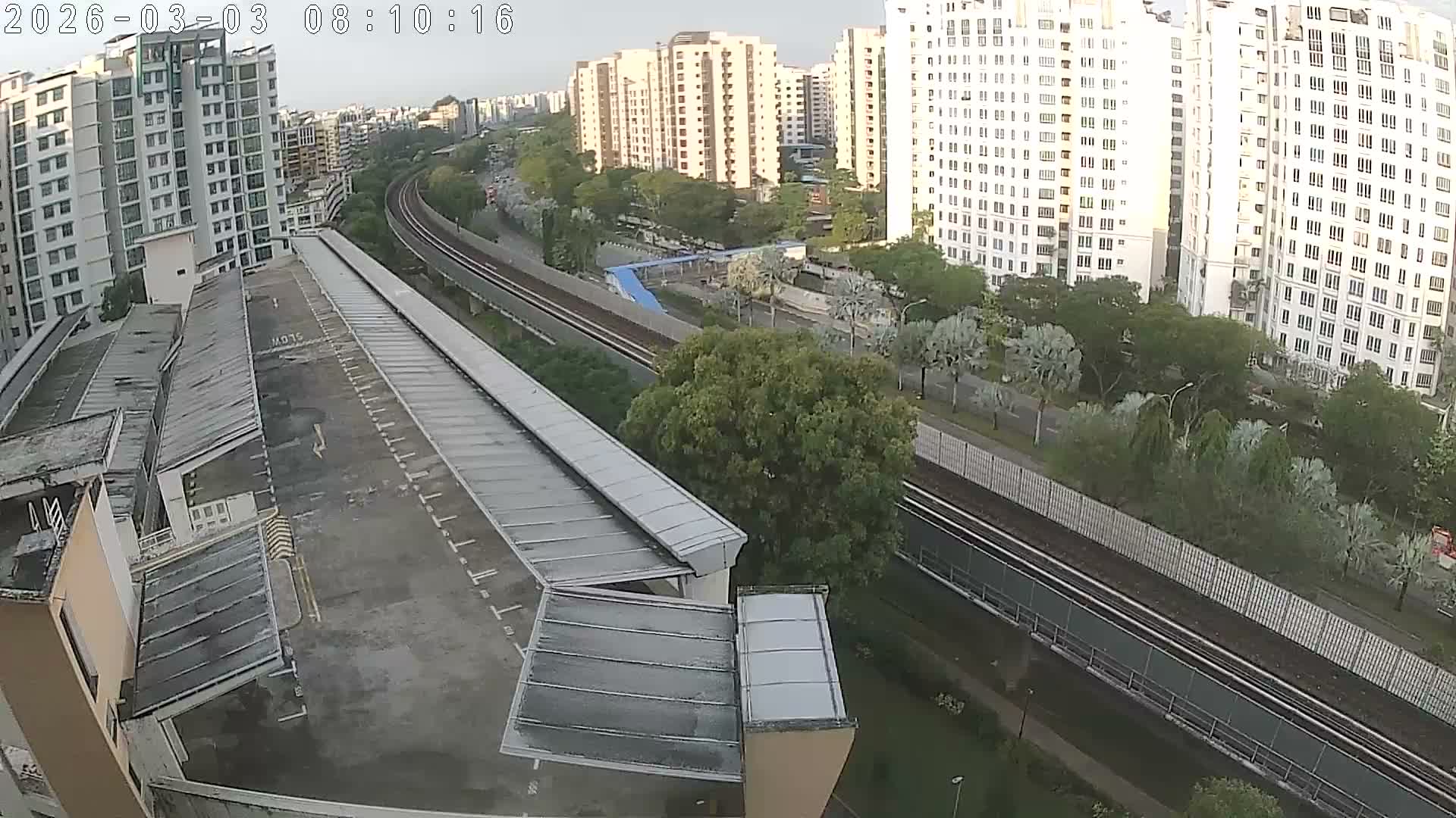 Singapore, Woodlands Avenue 7 & SMRT North South Metro Line Live Cam - Woodlands East, Woodlands, North West Region, Singapore
