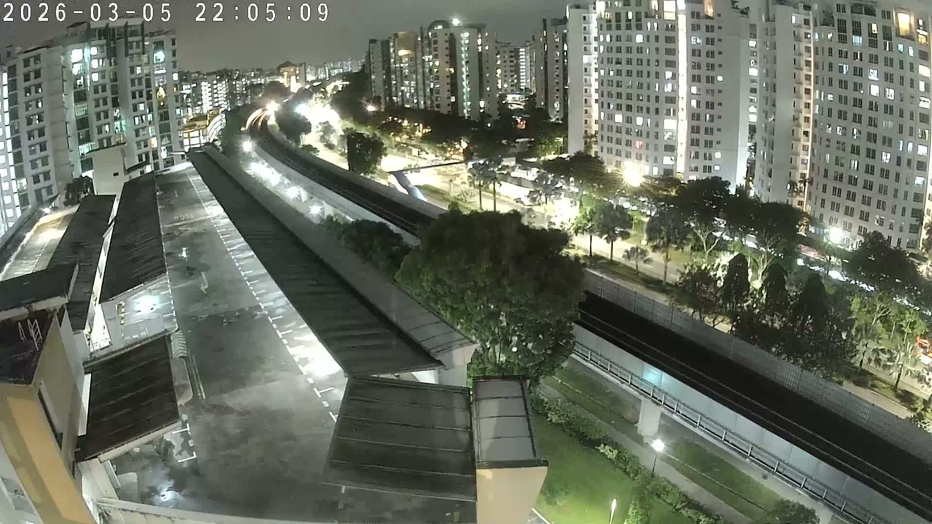 Singapore, Woodlands Avenue 7 & SMRT North South Metro Line Live Cam - Woodlands East, Woodlands, North West Region, Singapore