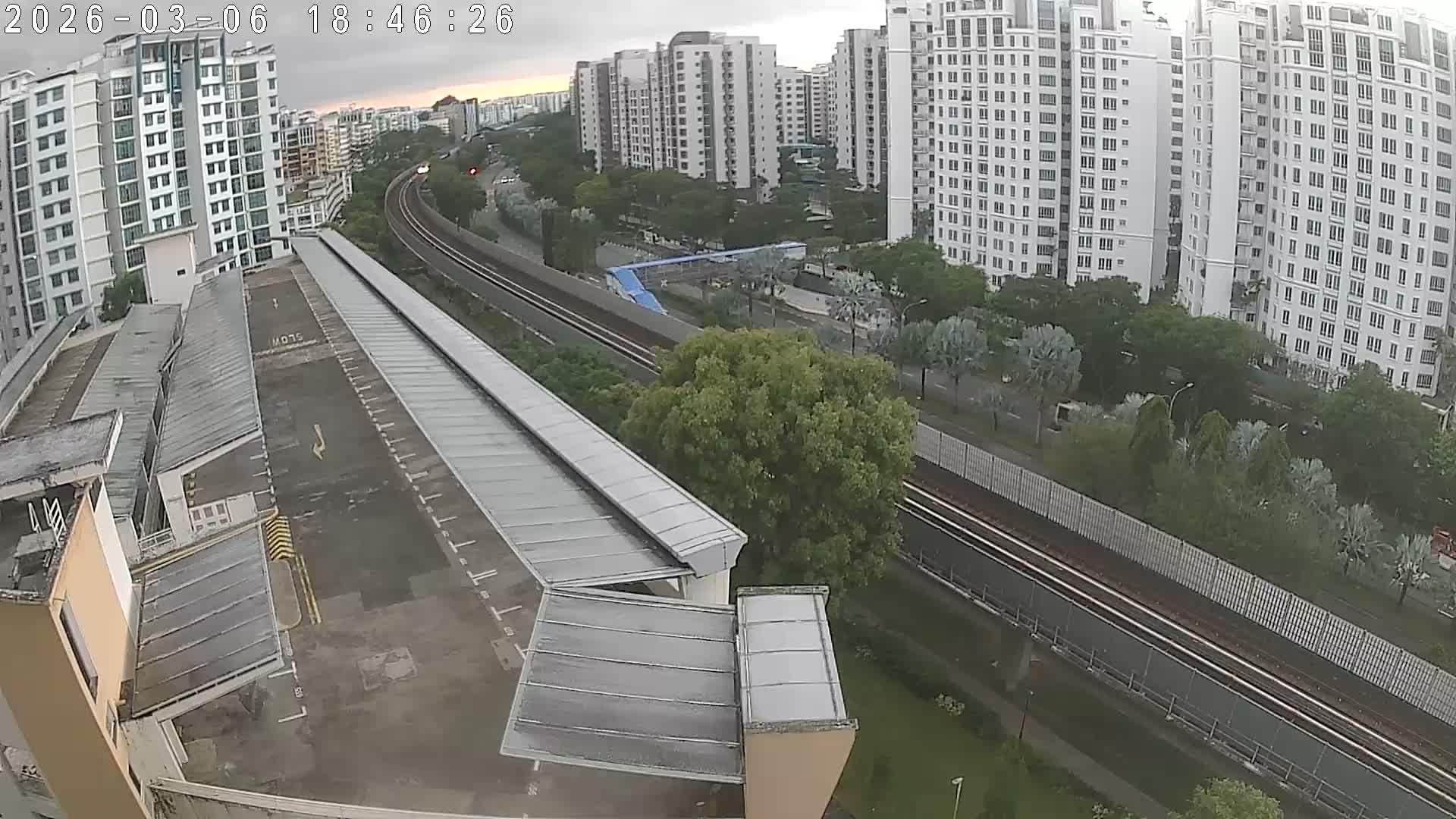 Singapore, Woodlands Avenue 7 & SMRT North South Metro Line Live Cam - Woodlands East, Woodlands, North West Region, Singapore