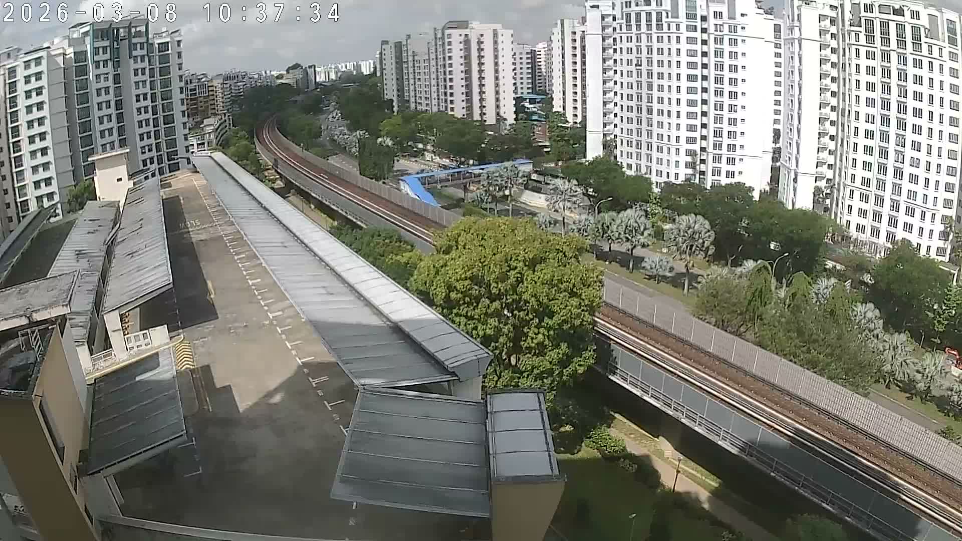 Singapore, Woodlands Avenue 7 & SMRT North South Metro Line Live Cam - Woodlands East, Woodlands, North West Region, Singapore