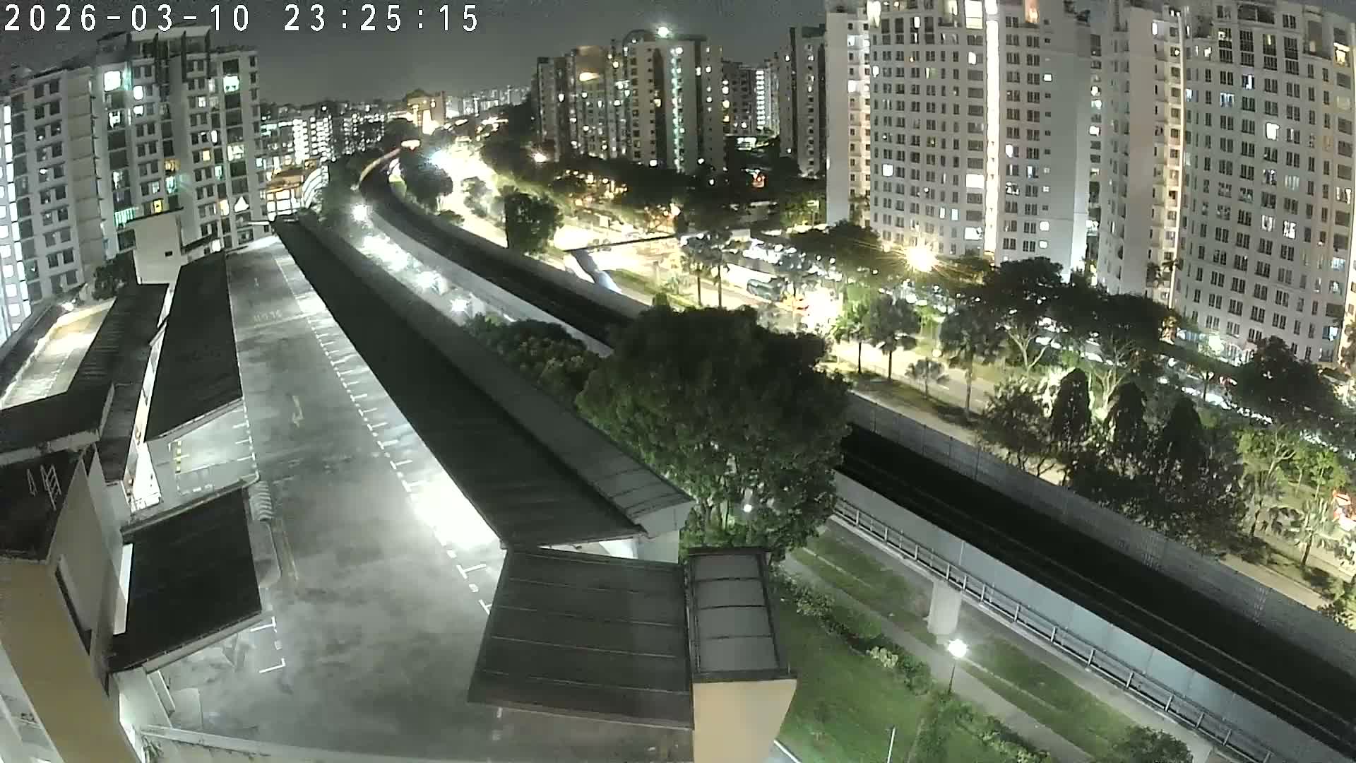 Singapore, Woodlands Avenue 7 & SMRT North South Metro Line Live Cam - Woodlands East, Woodlands, North West Region, Singapore