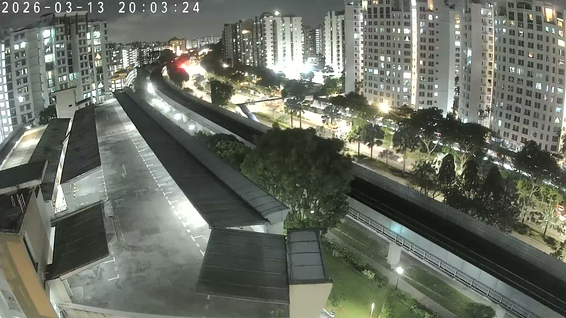 Singapore, Woodlands Avenue 7 & SMRT North South Metro Line Live Cam - Woodlands East, Woodlands, North West Region, Singapore