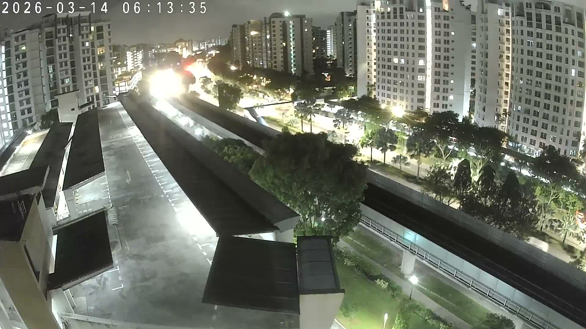 Singapore, Woodlands Avenue 7 & SMRT North South Metro Line Live Cam - Woodlands East, Woodlands, North West Region, Singapore
