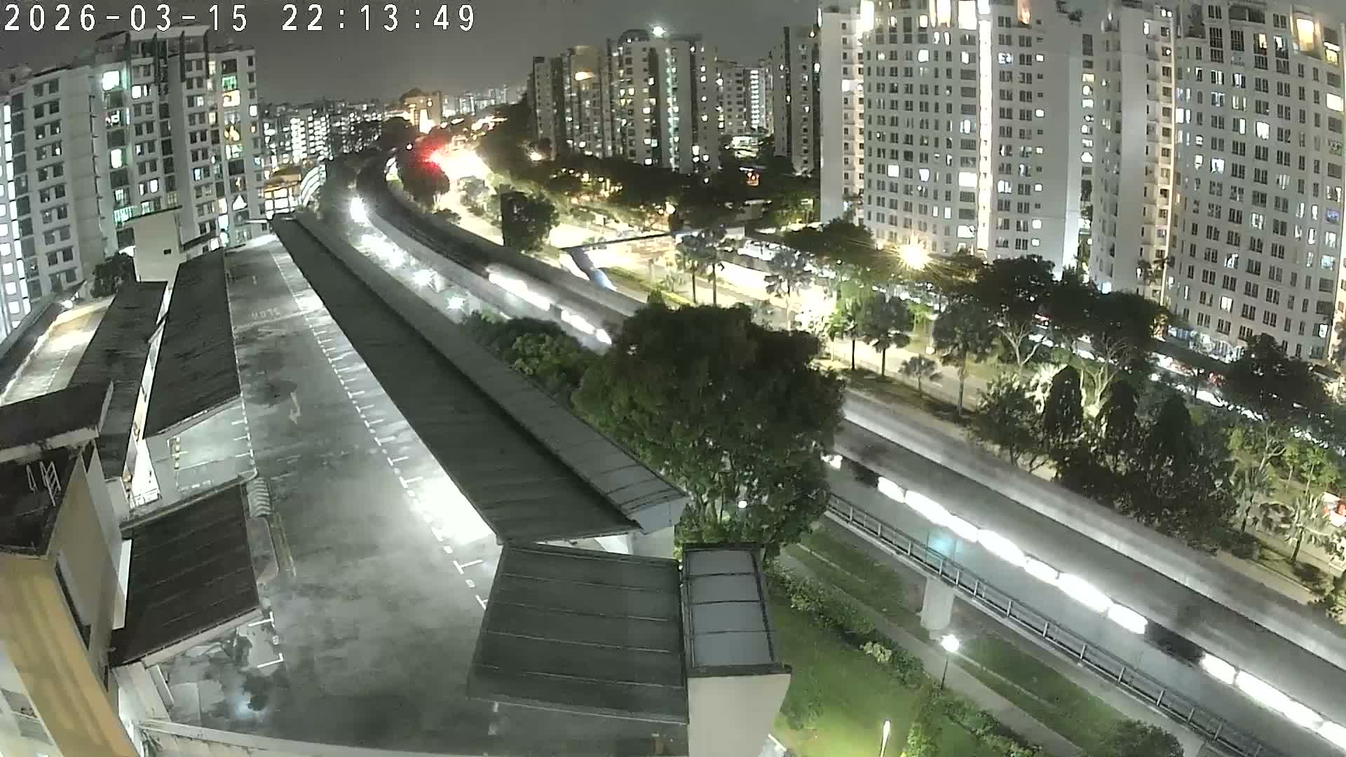 Singapore, Woodlands Avenue 7 & SMRT North South Metro Line Live Cam - Woodlands East, Woodlands, North West Region, Singapore