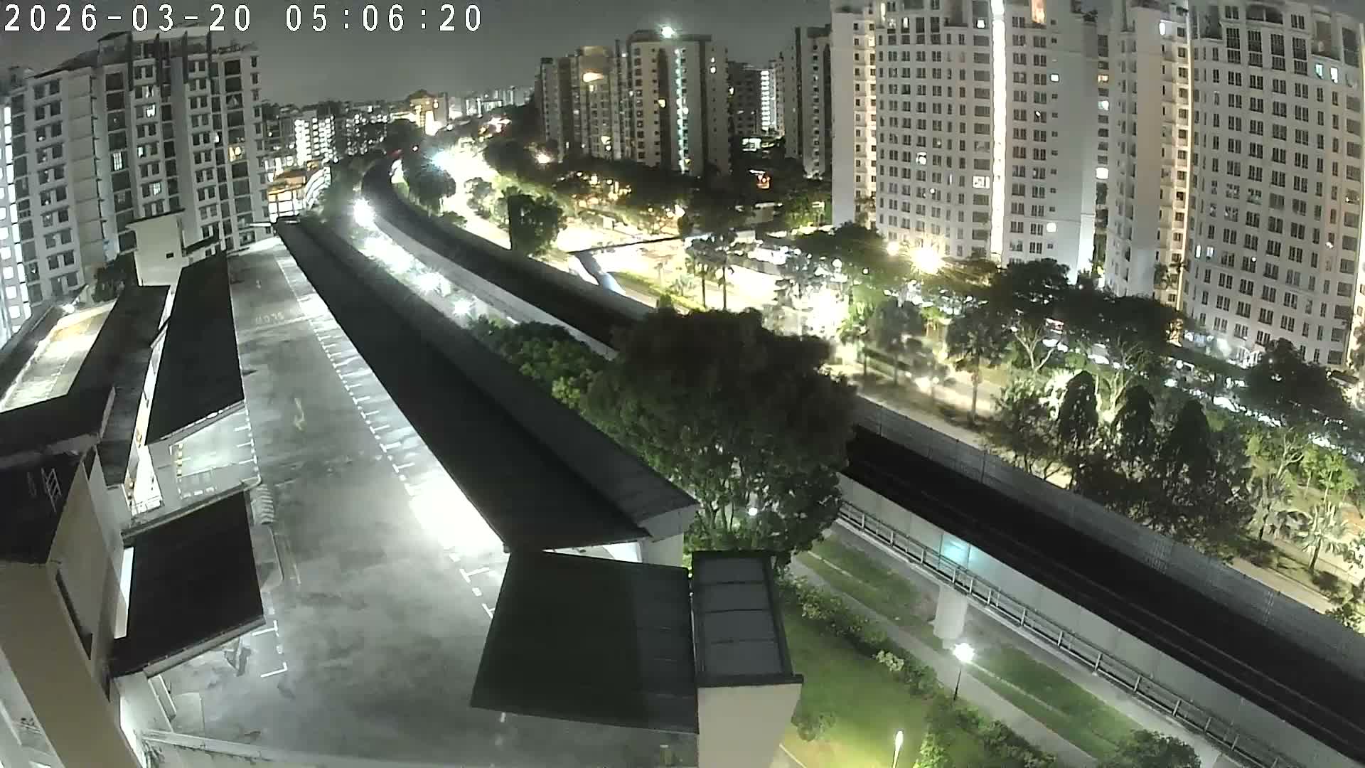 Singapore, Woodlands Avenue 7 & SMRT North South Metro Line Live Cam - Woodlands East, Woodlands, North West Region, Singapore