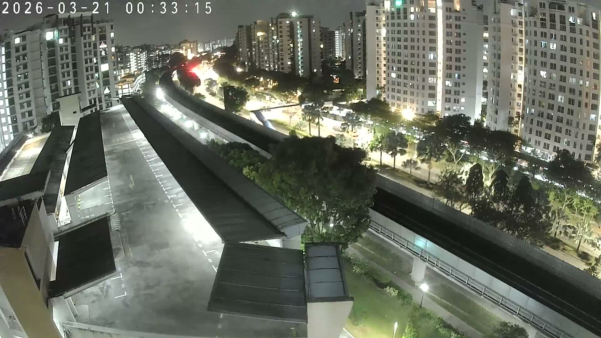 Singapore, Woodlands Avenue 7 & SMRT North South Metro Line Live Cam - Woodlands East, Woodlands, North West Region, Singapore