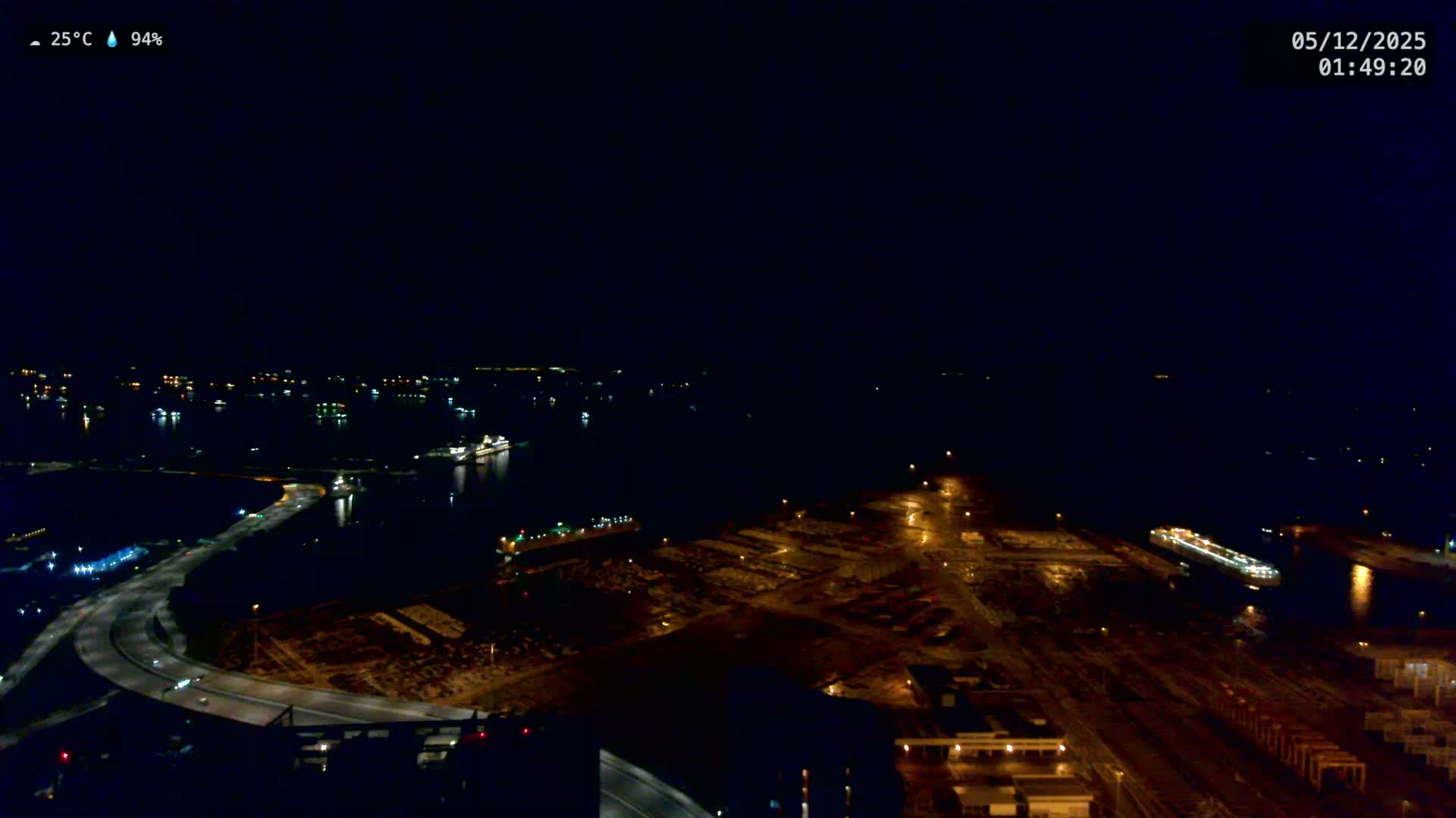 Singapore, Tanjong Pagar Port Terminal & Singapore Strait Skyline Live Cam - Tanjong Pagar, Downtown Core, Central, Area, Central Singapore, Singapore