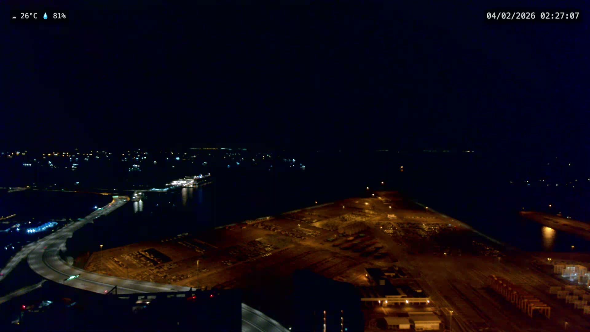 Singapore, Tanjong Pagar Port Terminal & Singapore Strait Skyline Live Cam - Tanjong Pagar, Downtown Core, Central, Area, Central Singapore, Singapore