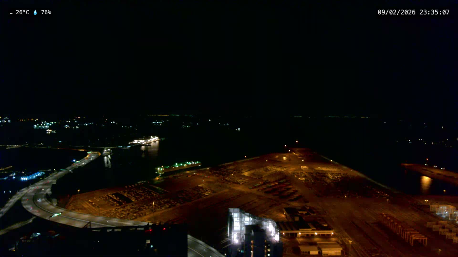 Singapore, Tanjong Pagar Port Terminal & Singapore Strait Skyline Live Cam - Tanjong Pagar, Downtown Core, Central, Area, Central Singapore, Singapore
