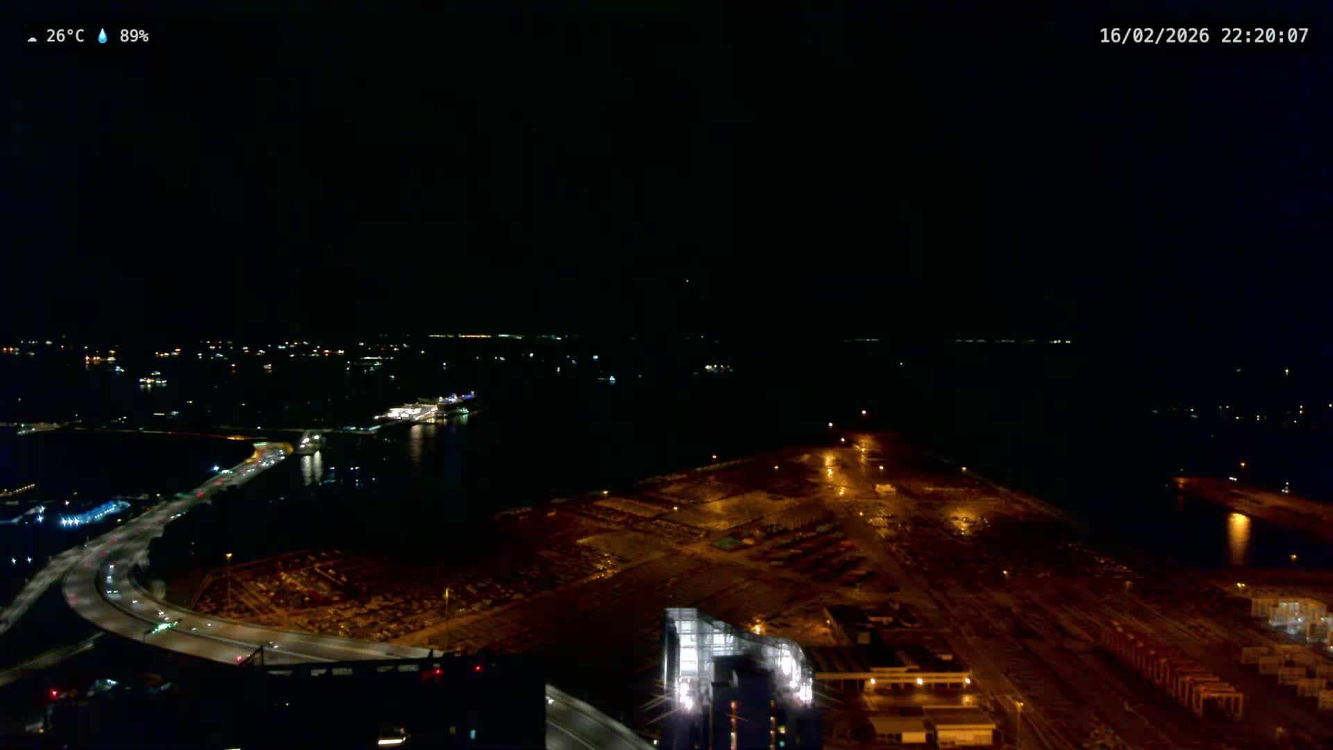 Singapore, Tanjong Pagar Port Terminal & Singapore Strait Skyline Live Cam - Tanjong Pagar, Downtown Core, Central, Area, Central Singapore, Singapore