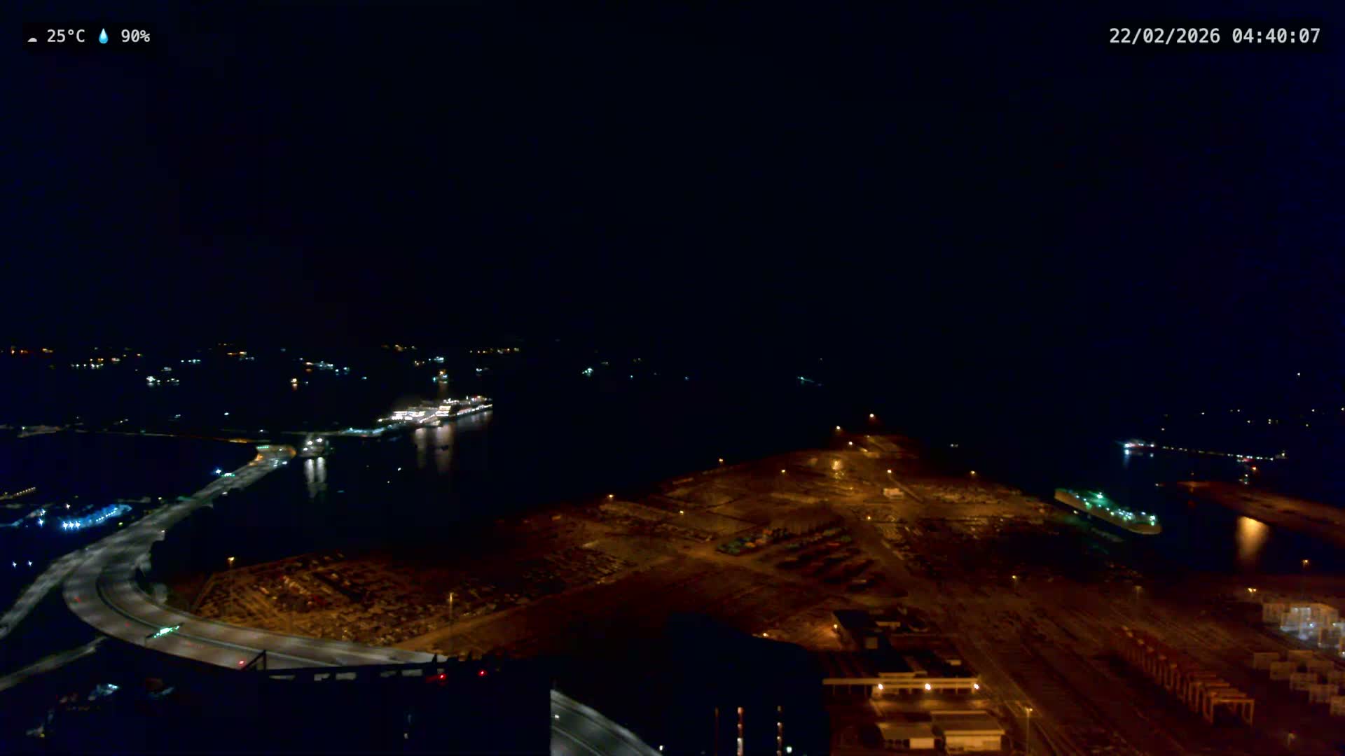 Singapore, Tanjong Pagar Port Terminal & Singapore Strait Skyline Live Cam - Tanjong Pagar, Downtown Core, Central, Area, Central Singapore, Singapore